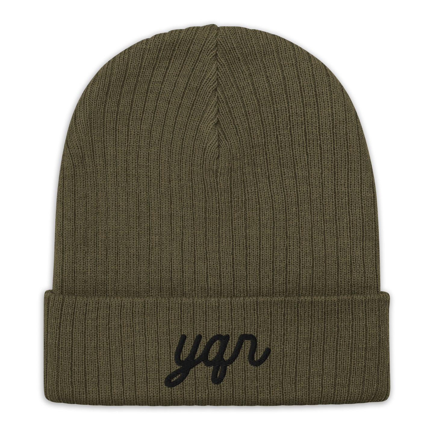 Vintage Script Recycled Cuffed Beanie • YQR Regina • YHM Designs - Image 09