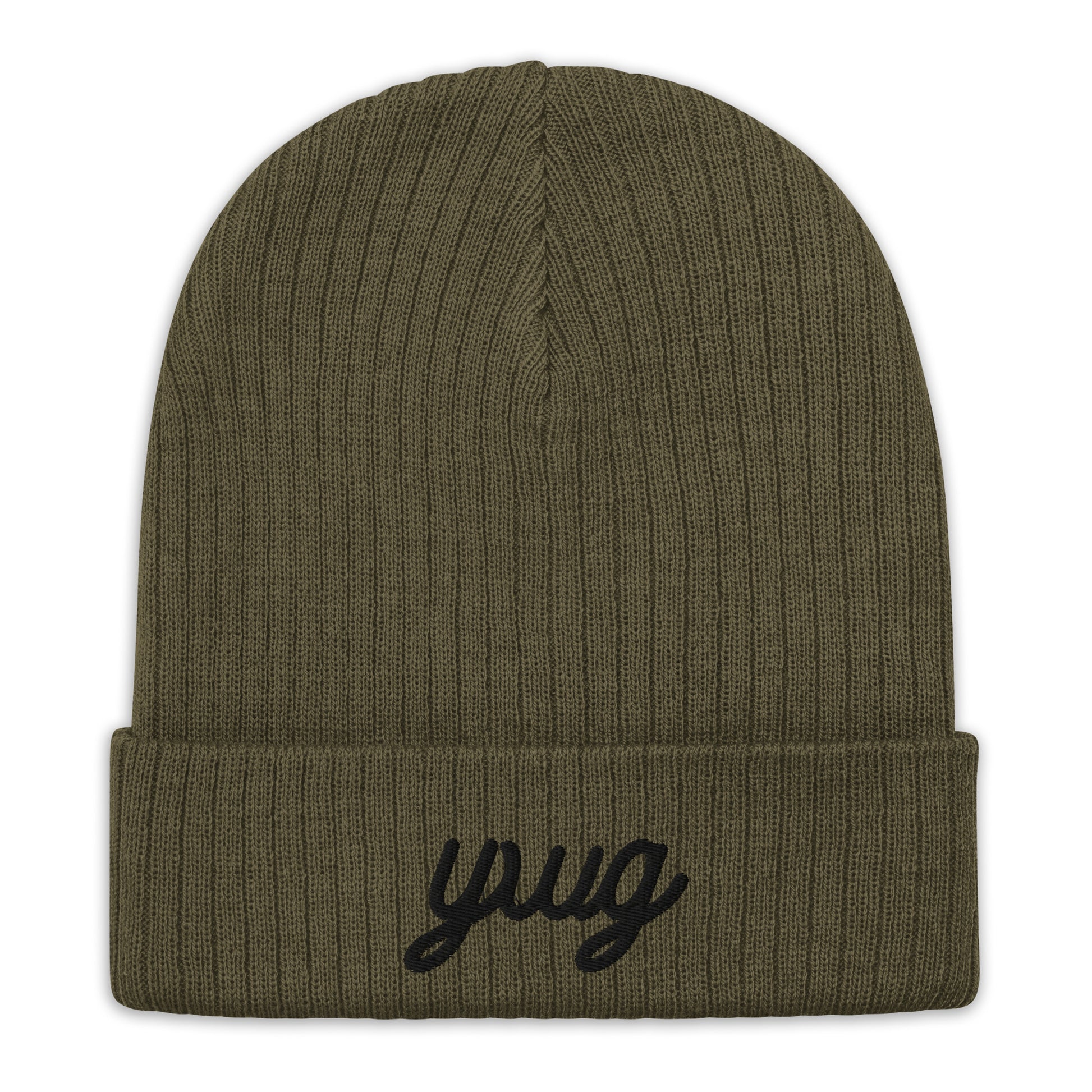 Vintage Script Recycled Cuffed Beanie • YWG Winnipeg • YHM Designs - Image 09