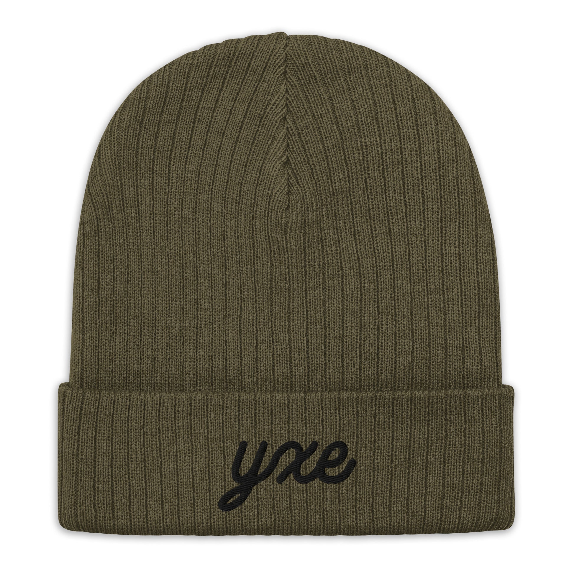 Vintage Script Recycled Cuffed Beanie • YXE Saskatoon • YHM Designs - Image 09