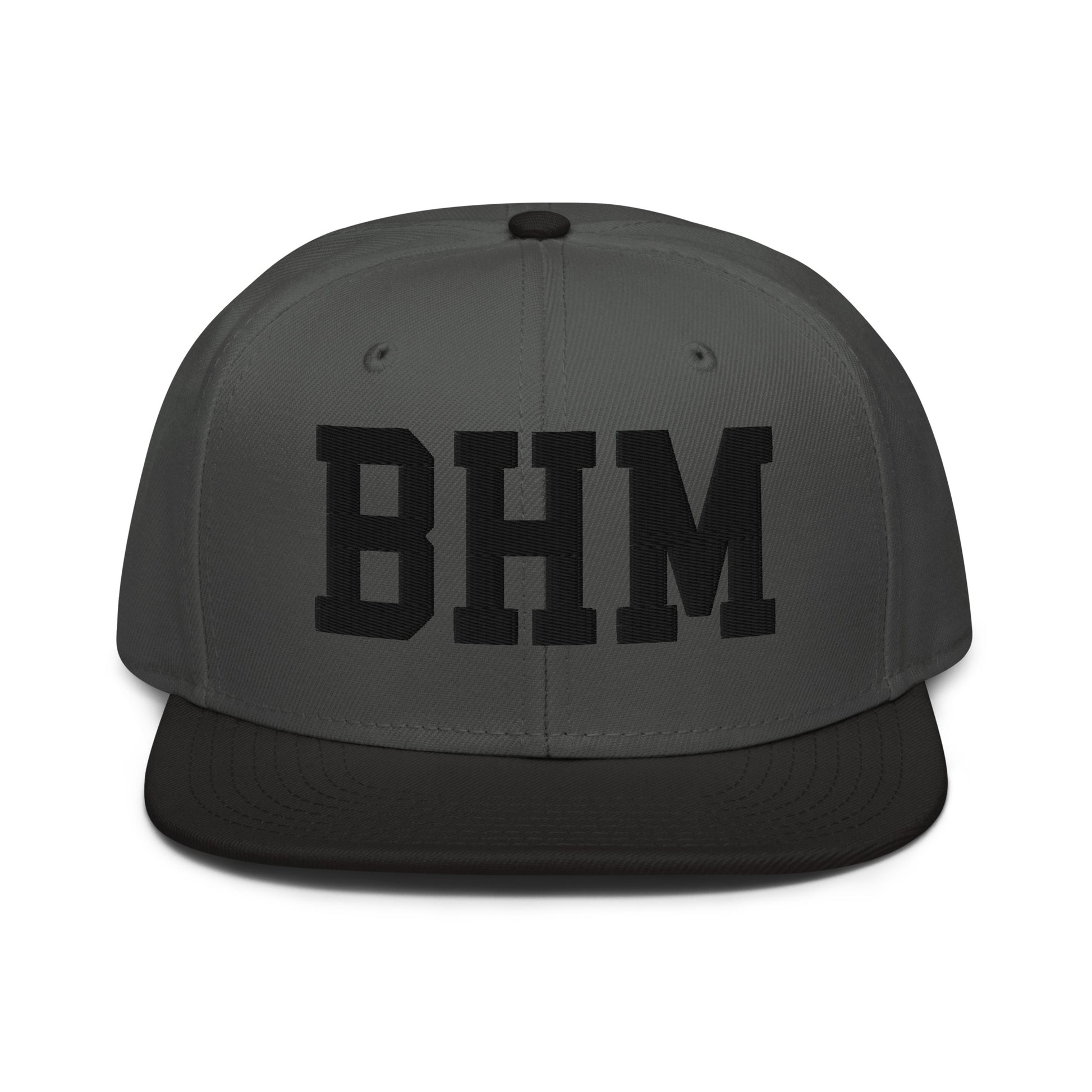 College-Style Wool-Blend Snapback Hat • Black • BHM Birmingham • YHM Designs - Image 11