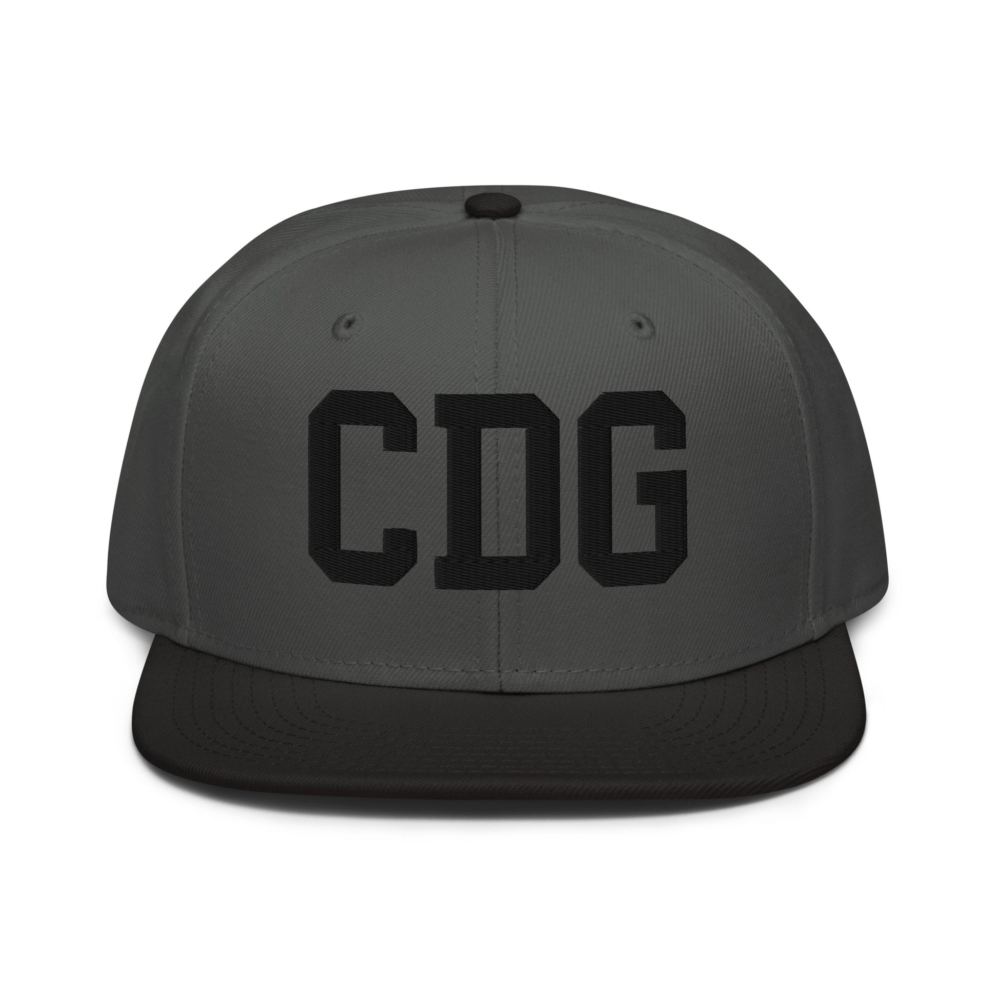 College-Style Wool-Blend Snapback Hat • Black • CDG Paris • YHM Designs - Image 11