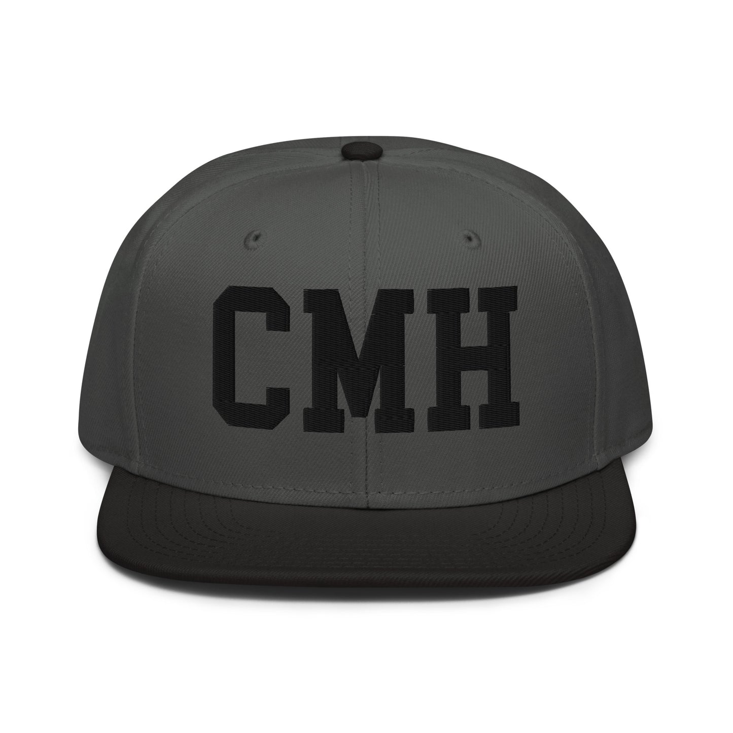 College-Style Wool-Blend Snapback Hat • Black • CMH Columbus • YHM Designs - Image 11