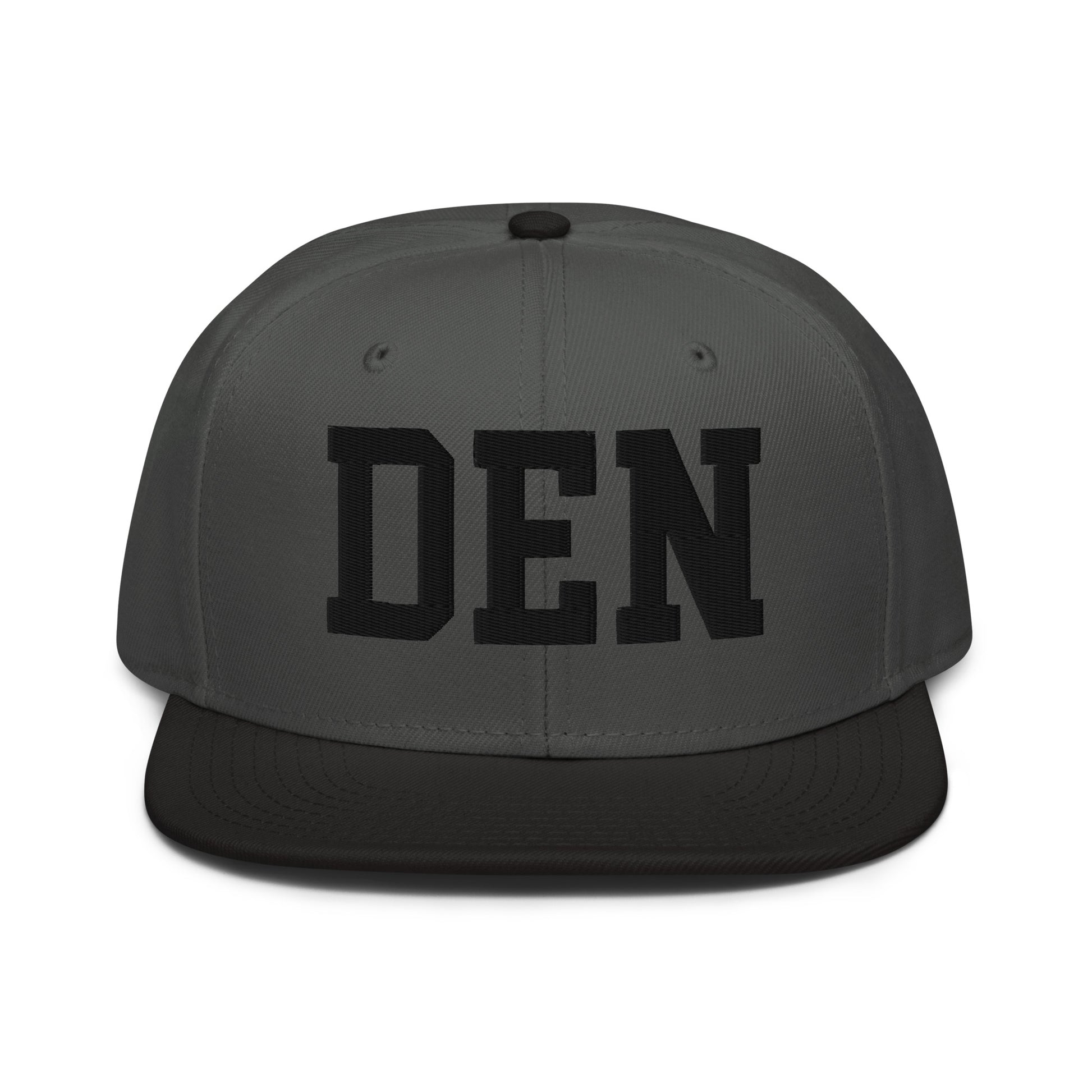 College-Style Wool-Blend Snapback Hat • Black • DEN Denver • YHM Designs - Image 11