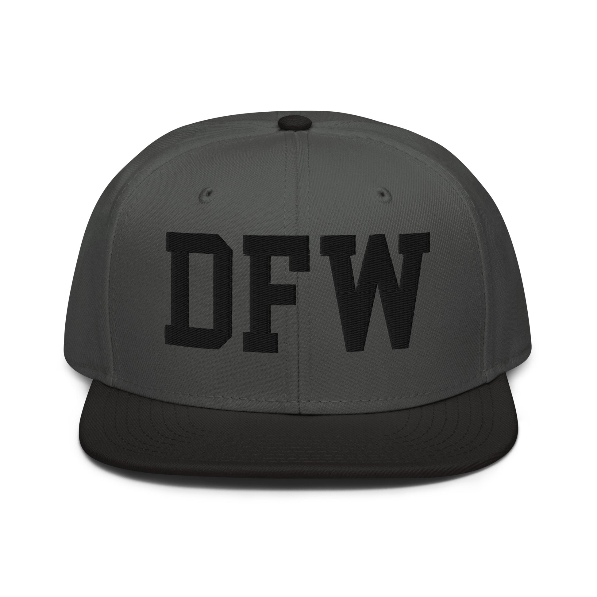 College-Style Wool-Blend Snapback Hat • Black • DFW Dallas • YHM Designs - Image 11