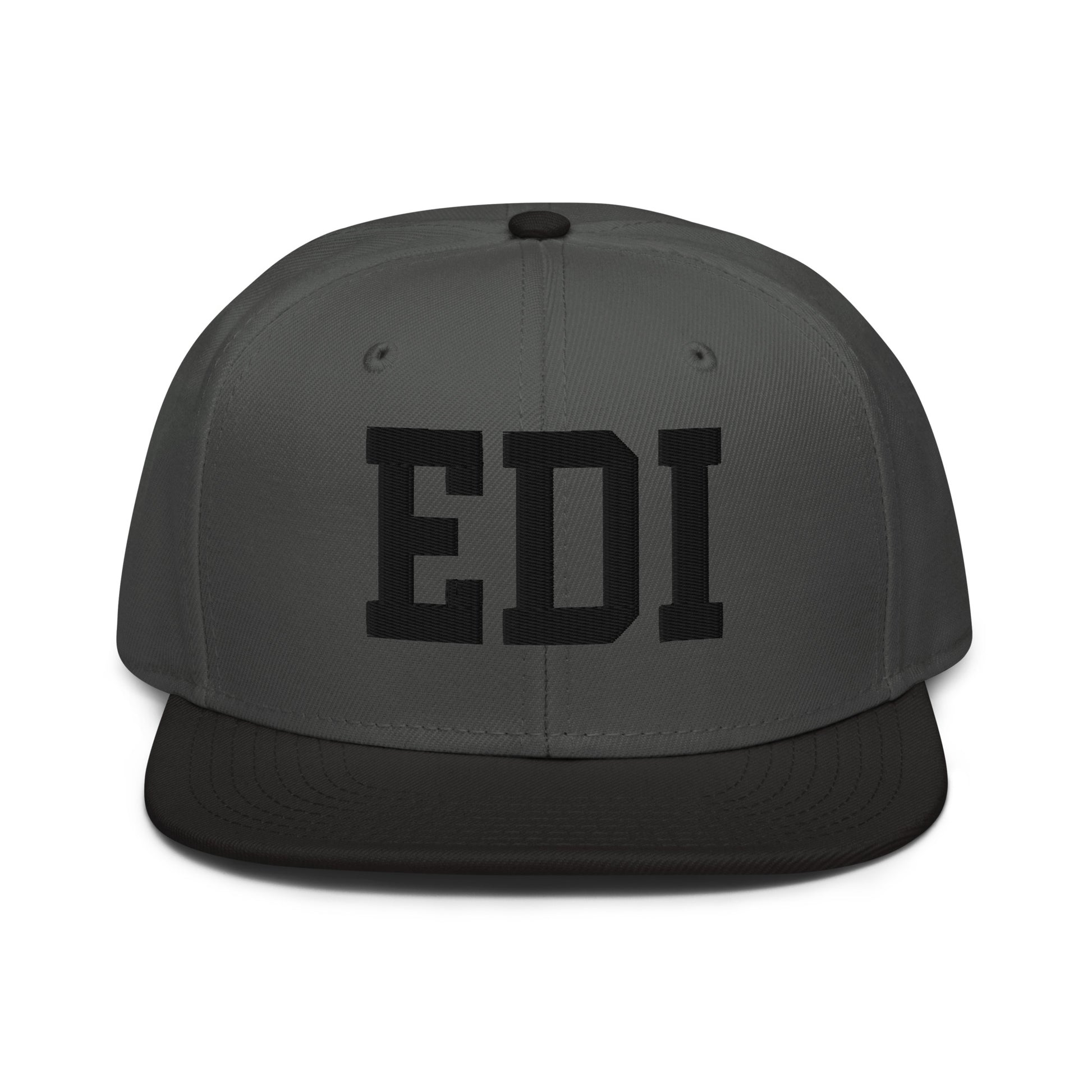 College-Style Wool-Blend Snapback Hat • Black • EDI Edinburgh • YHM Designs - Image 11