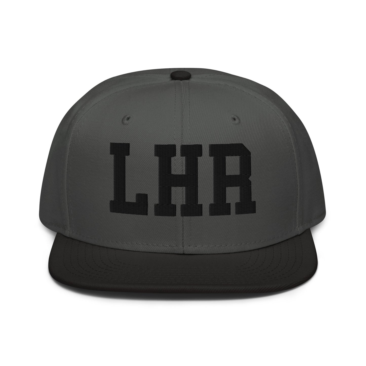 College-Style Wool-Blend Snapback Hat • Black • LHR London • YHM Designs - Image 11