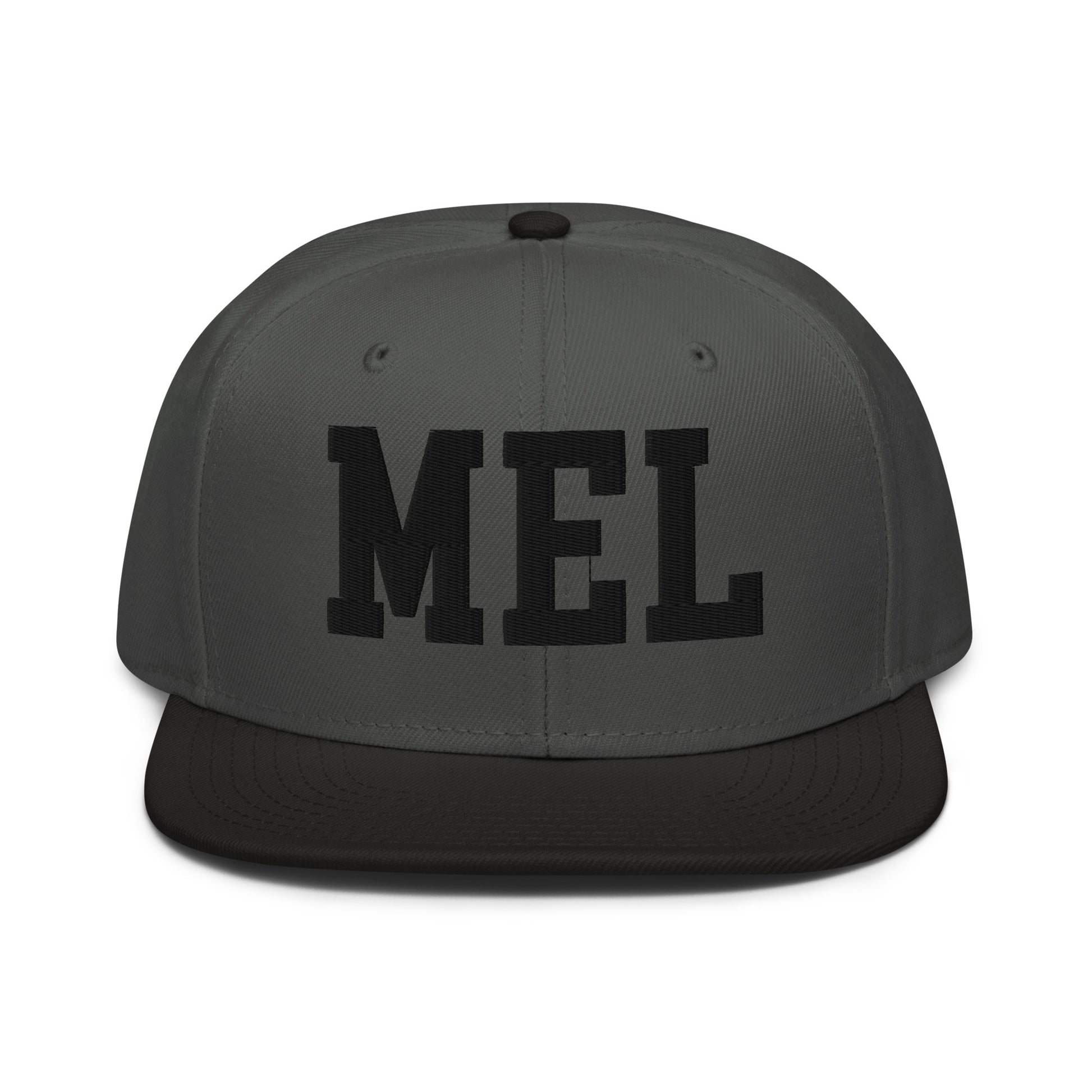 College-Style Wool-Blend Snapback Hat • Black • MEL Melbourne • YHM Designs - Image 11