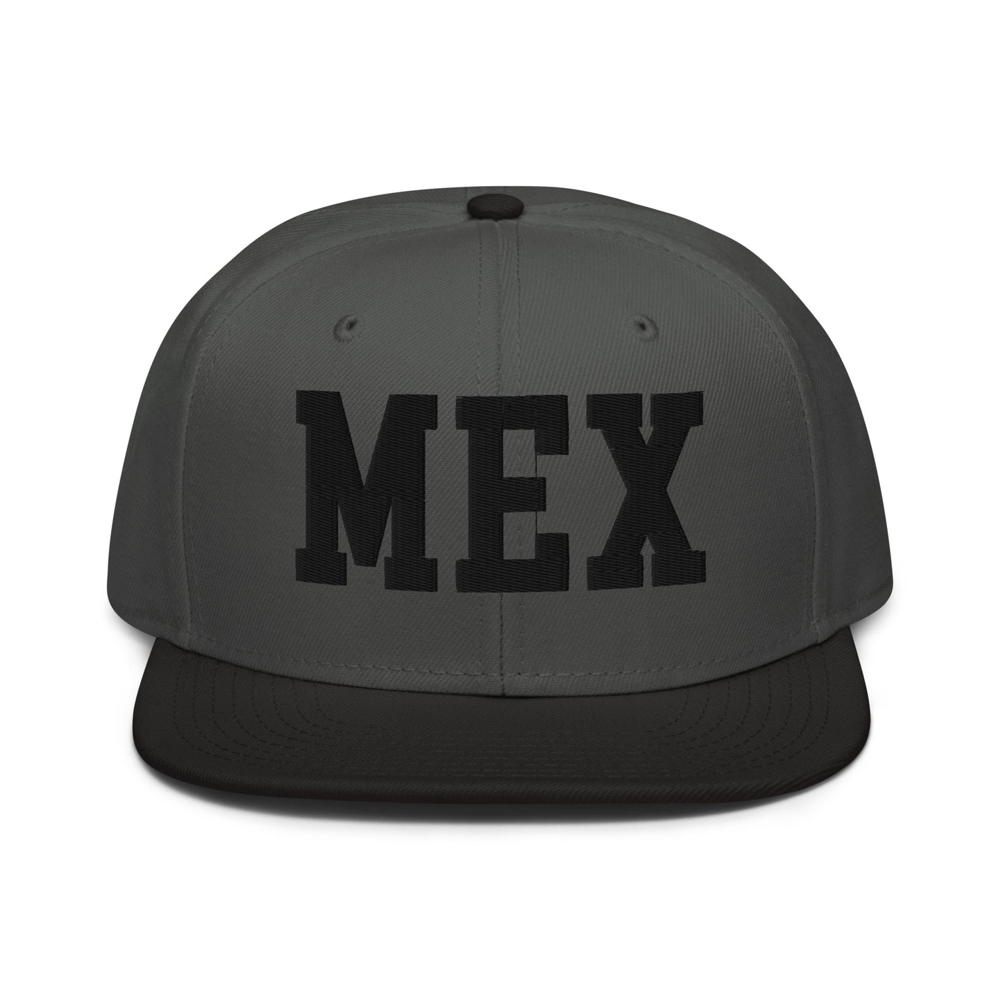 College-Style Wool-Blend Snapback Hat • Black • MEX Mexico City • YHM Designs - Image 11