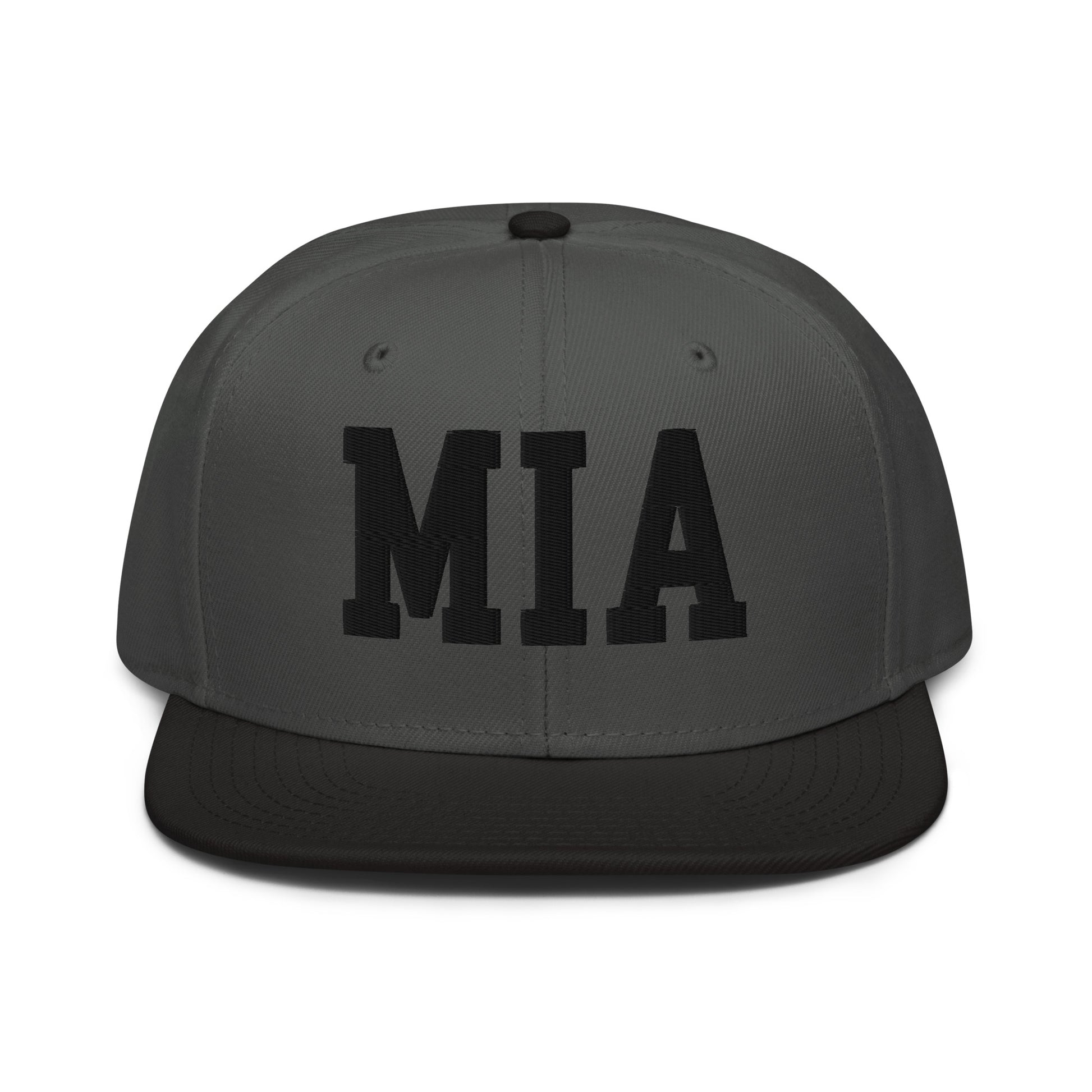College-Style Wool-Blend Snapback Hat • Black • MIA Miami • YHM Designs - Image 11
