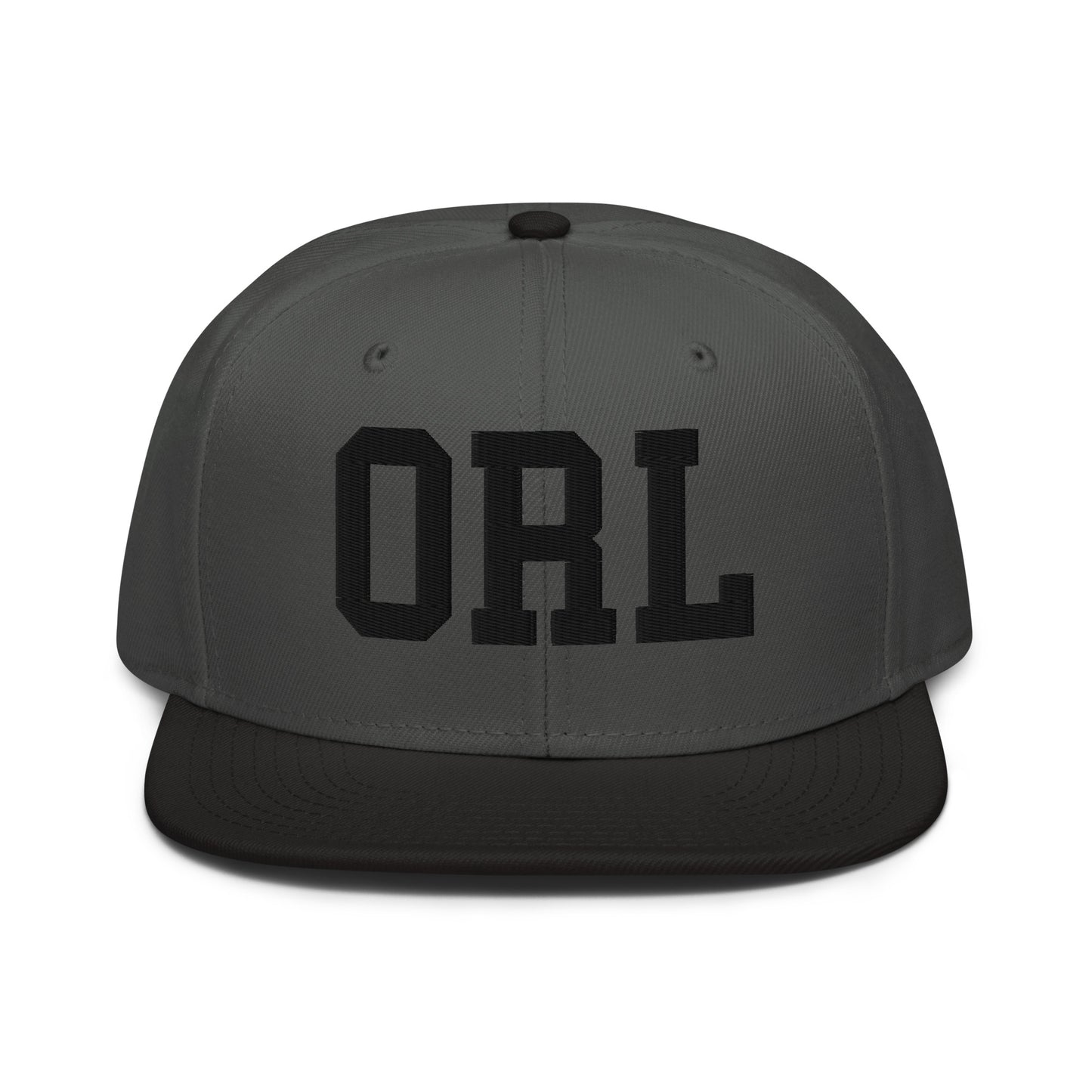 College-Style Wool-Blend Snapback Hat • Black • ORL Orlando • YHM Designs - Image 11