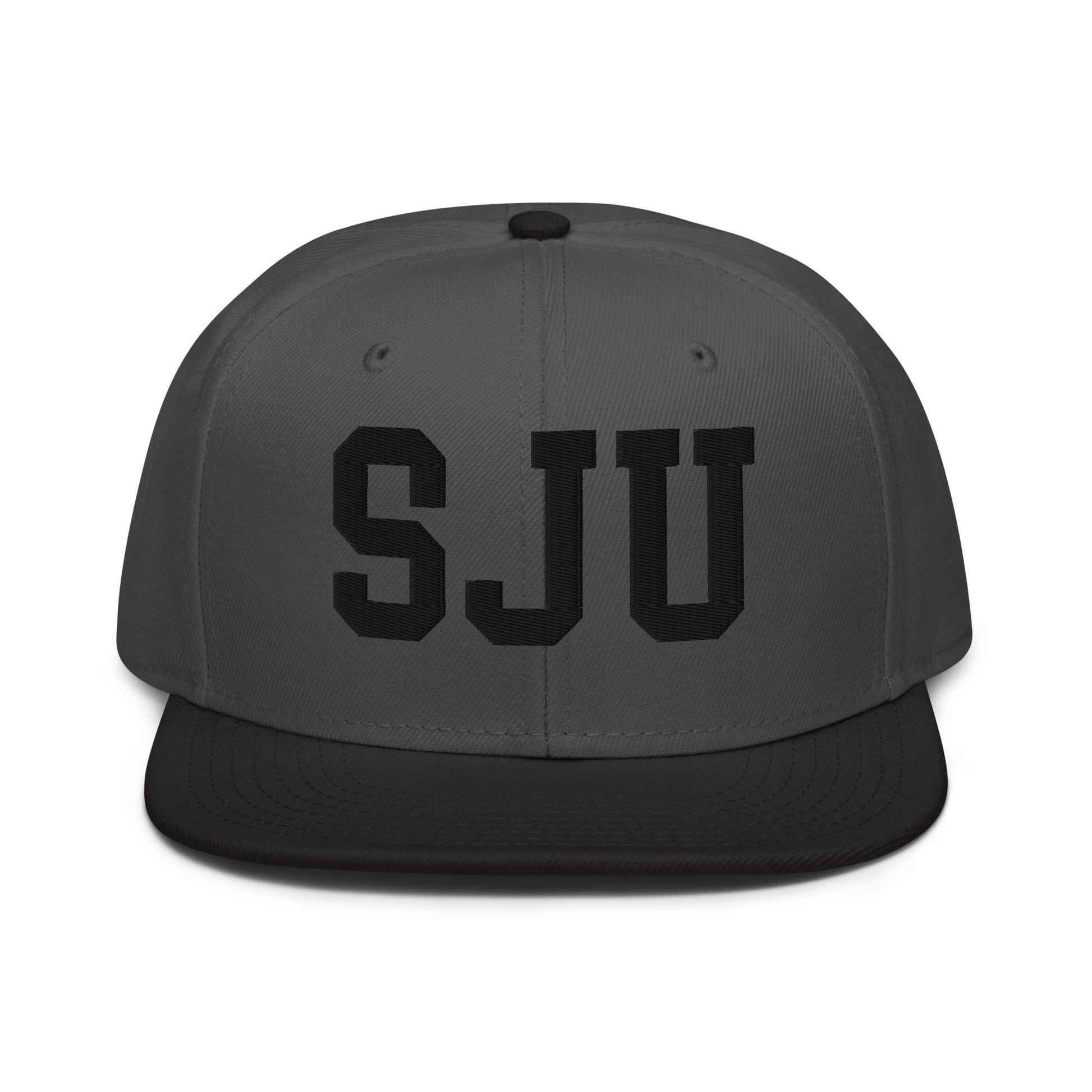 College-Style Wool-Blend Snapback Hat • Black • SJU San Juan • YHM Designs - Image 11