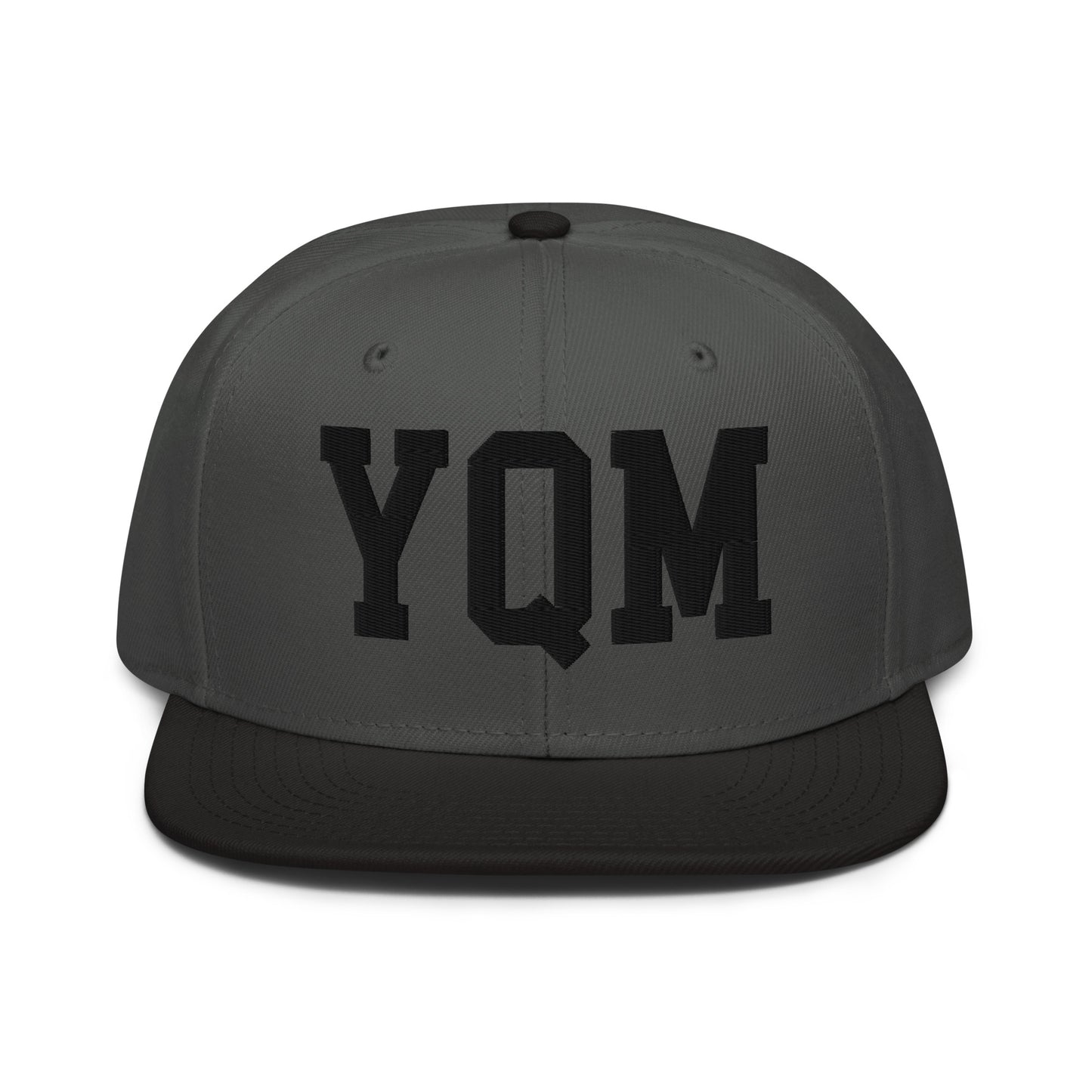 College-Style Wool-Blend Snapback Hat • Black • YQM Moncton • YHM Designs - Image 11