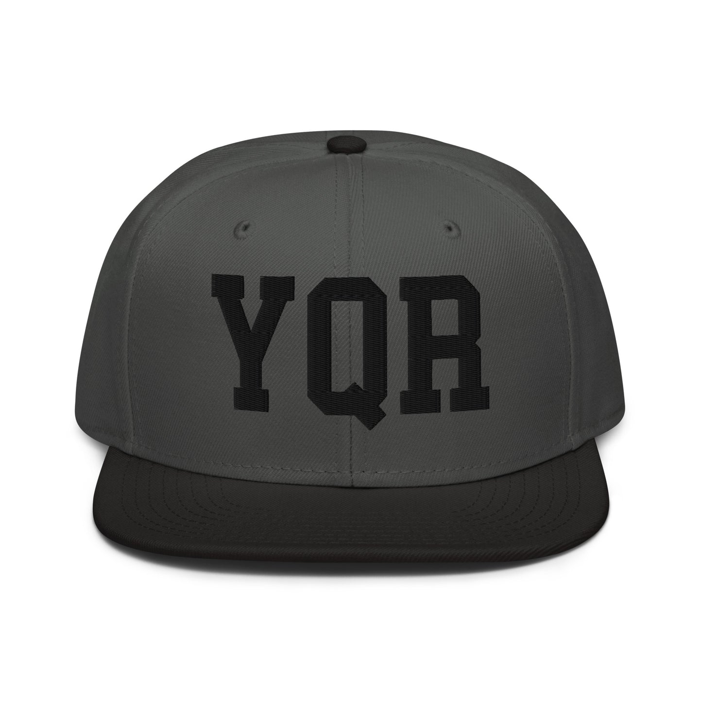 College-Style Wool-Blend Snapback Hat • Black • YQR Regina • YHM Designs - Image 11