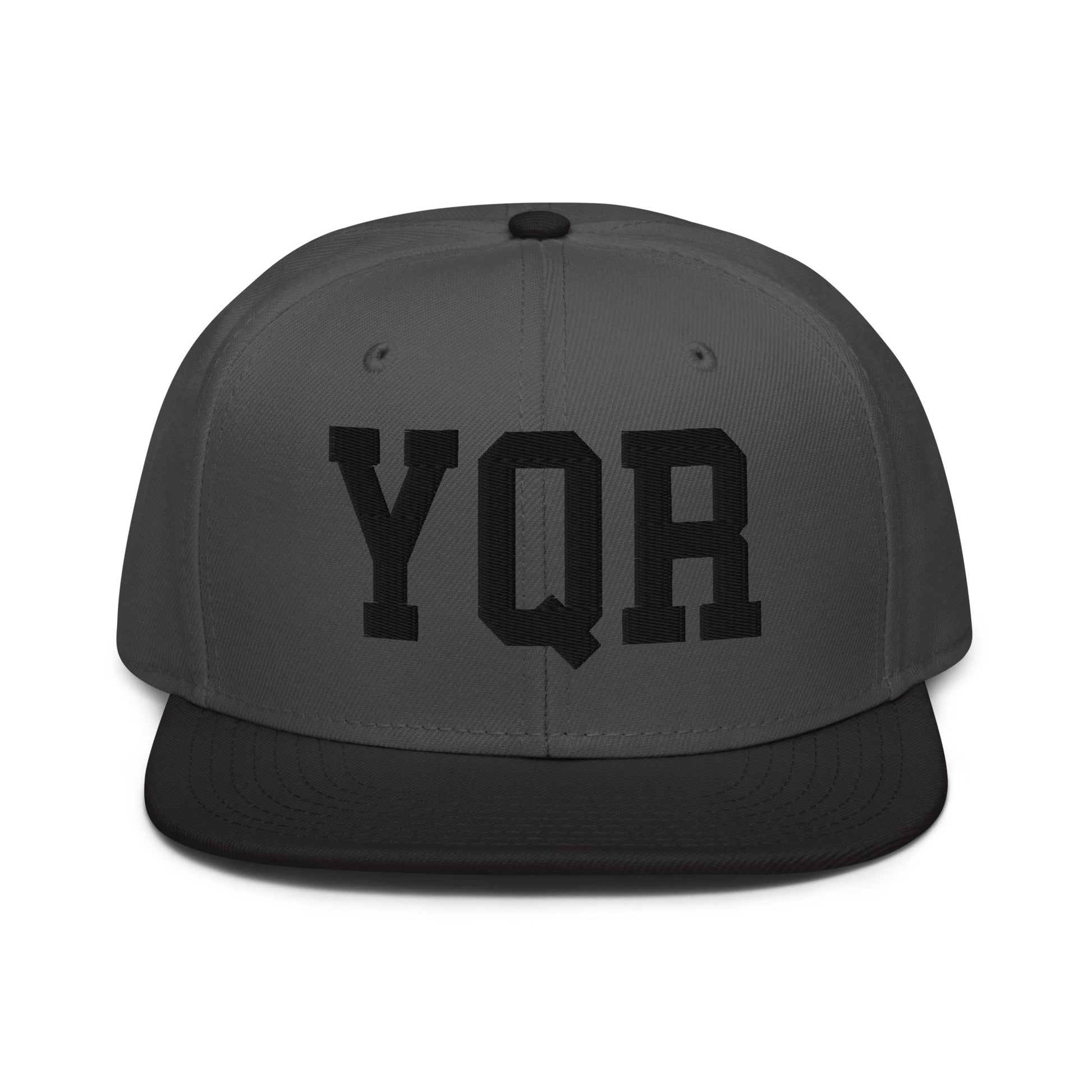 College-Style Wool-Blend Snapback Hat • Black • YQR Regina • YHM Designs - Image 11