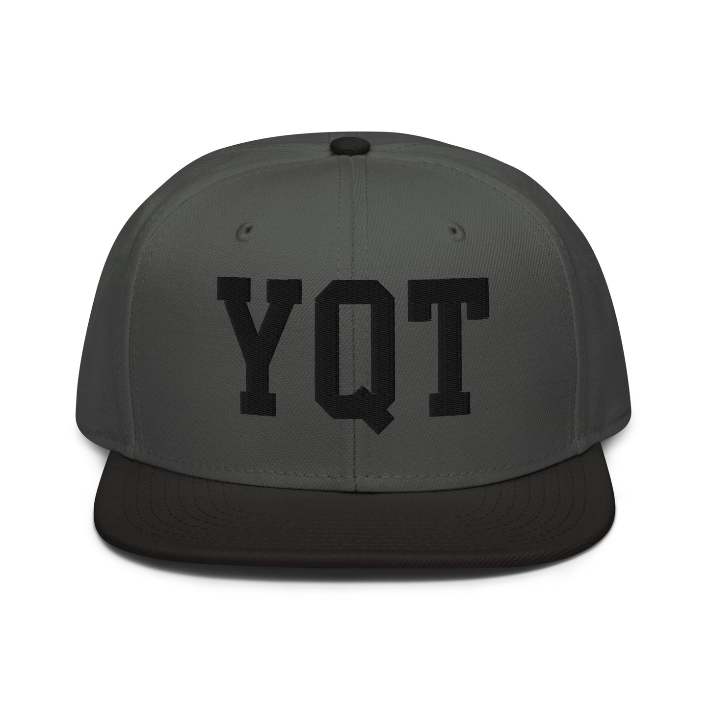 College-Style Wool-Blend Snapback Hat • Black • YQT Thunder Bay • YHM Designs - Image 11