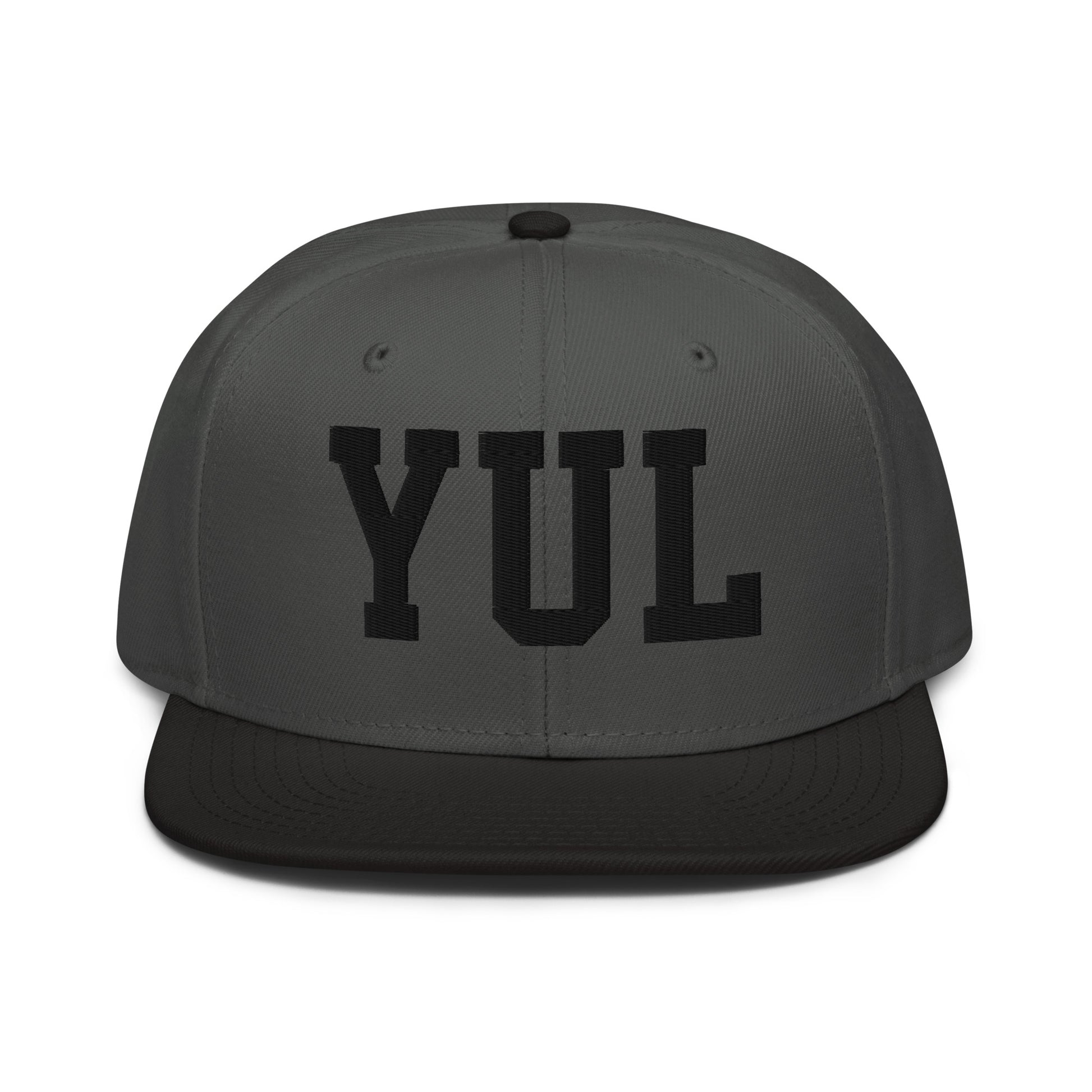 College-Style Wool-Blend Snapback Hat • Black • YUL Montreal • YHM Designs - Image 11