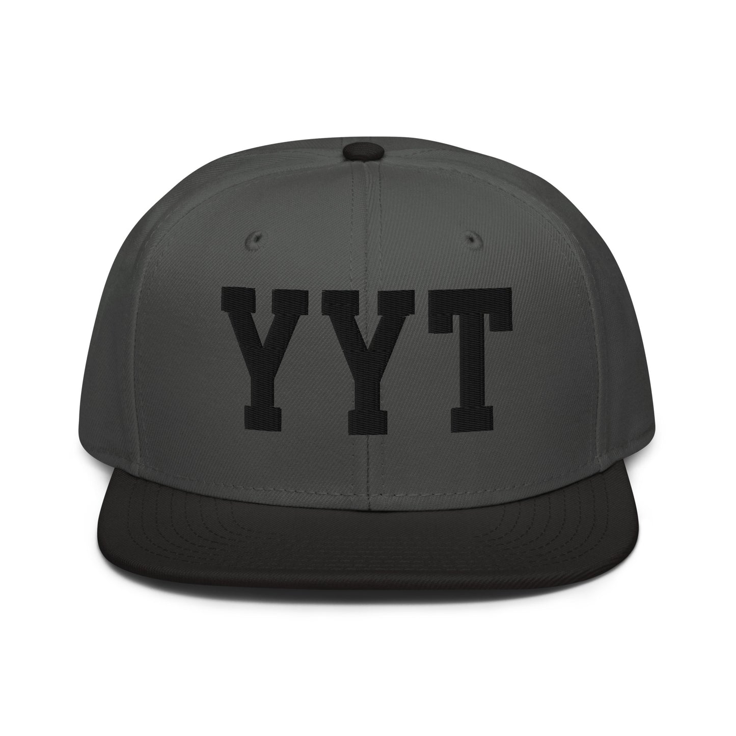 College-Style Wool-Blend Snapback Hat • Black • YYT St. John's • YHM Designs - Image 11