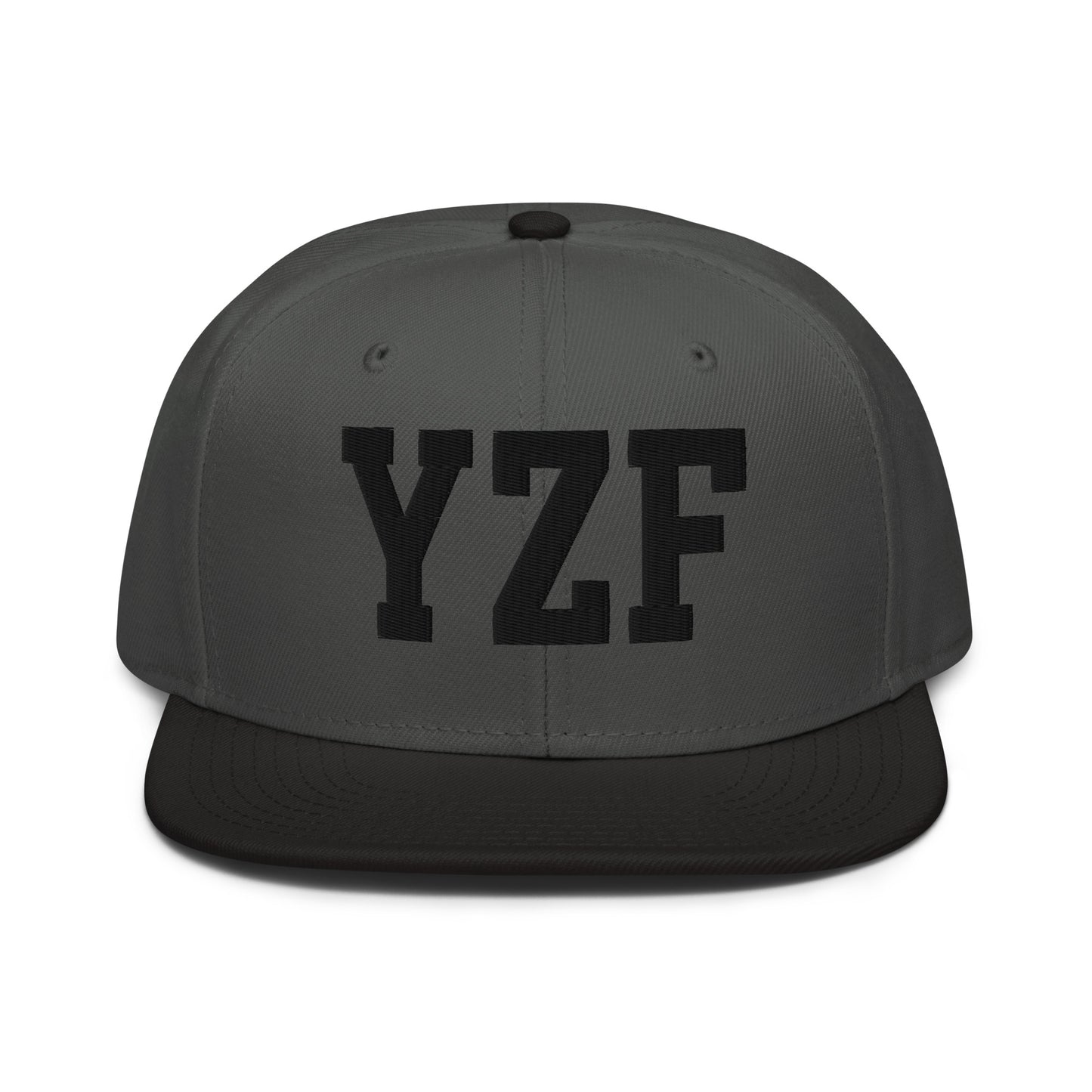 College-Style Wool-Blend Snapback Hat • Black • YZF Yellowknife • YHM Designs - Image 11