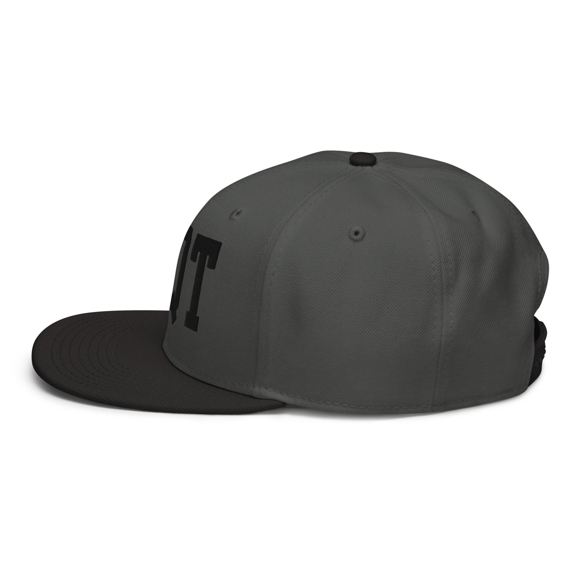 College-Style Wool-Blend Snapback Hat • Black • YQT Thunder Bay • YHM Designs - Image 14