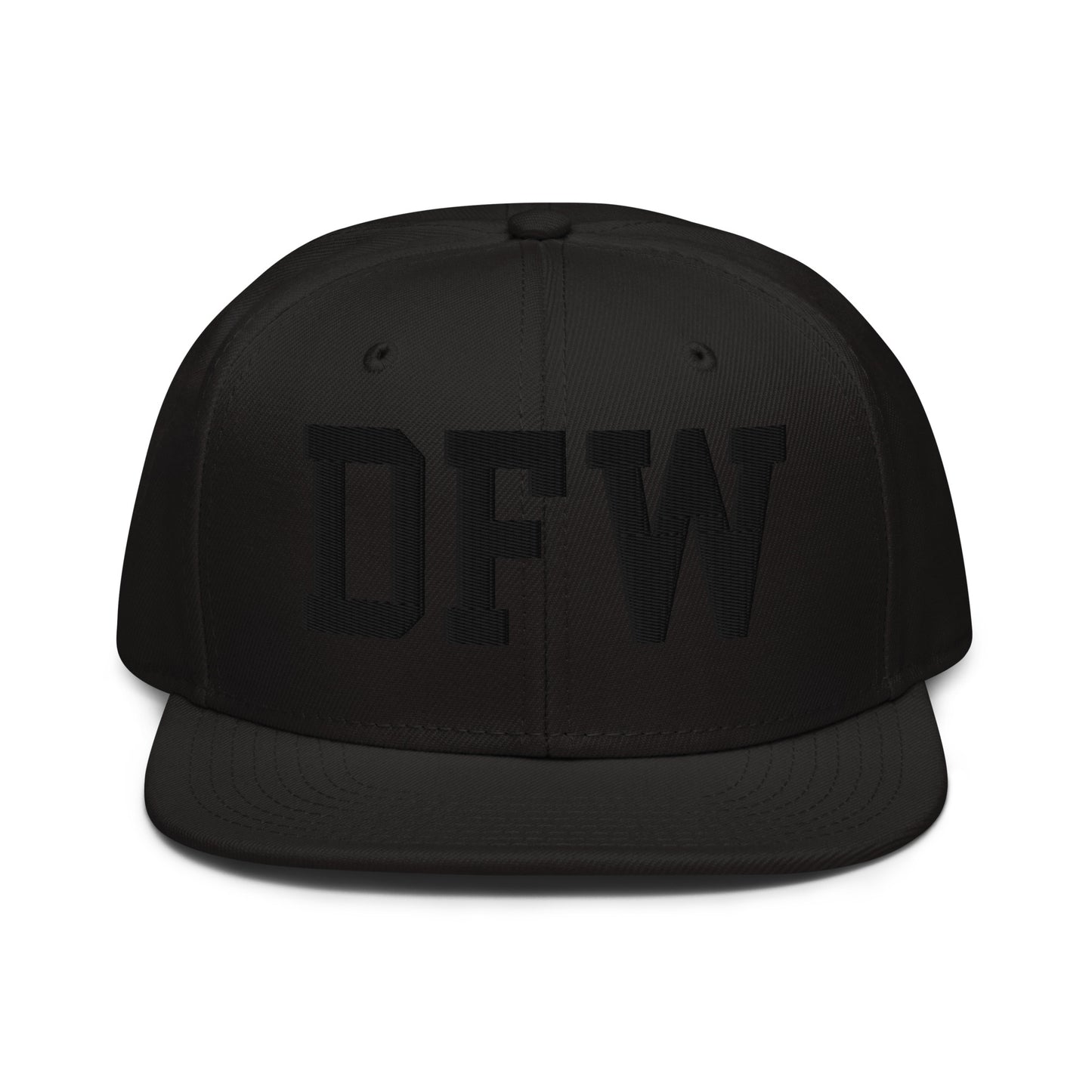 College-Style Wool-Blend Snapback Hat • Black • DFW Dallas • YHM Designs - Image 07