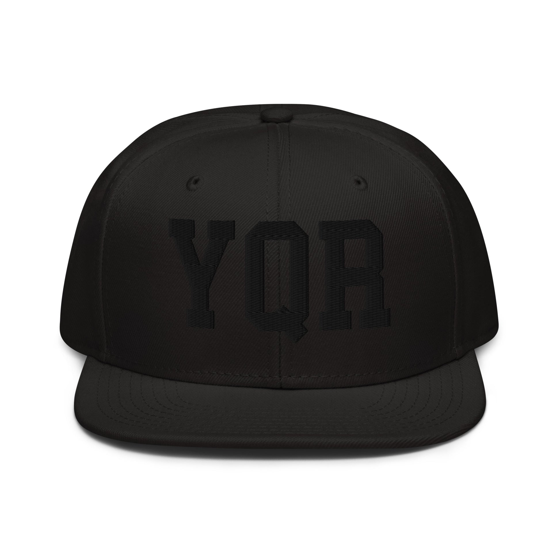 College-Style Wool-Blend Snapback Hat • Black • YQR Regina • YHM Designs - Image 07