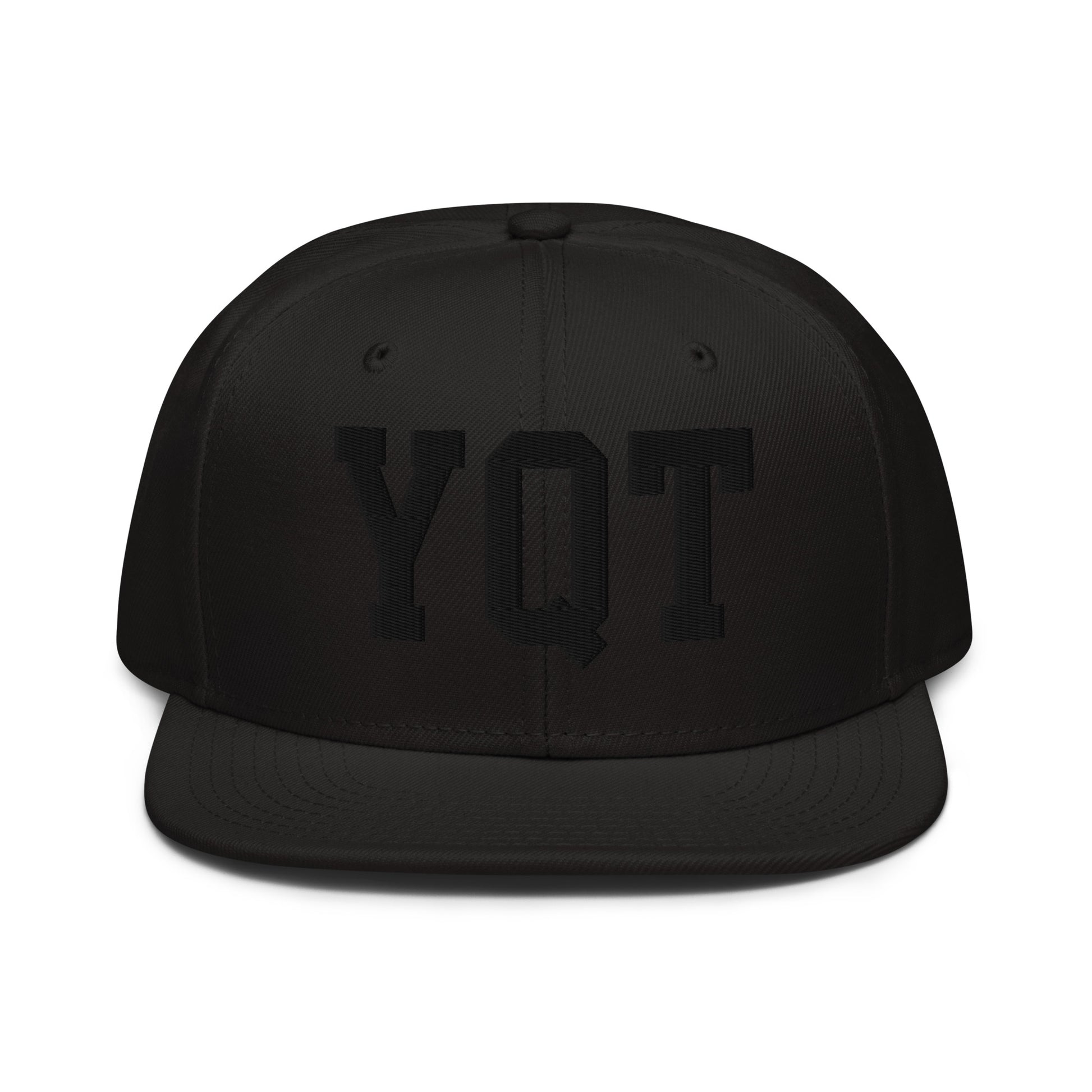 College-Style Wool-Blend Snapback Hat • Black • YQT Thunder Bay • YHM Designs - Image 07