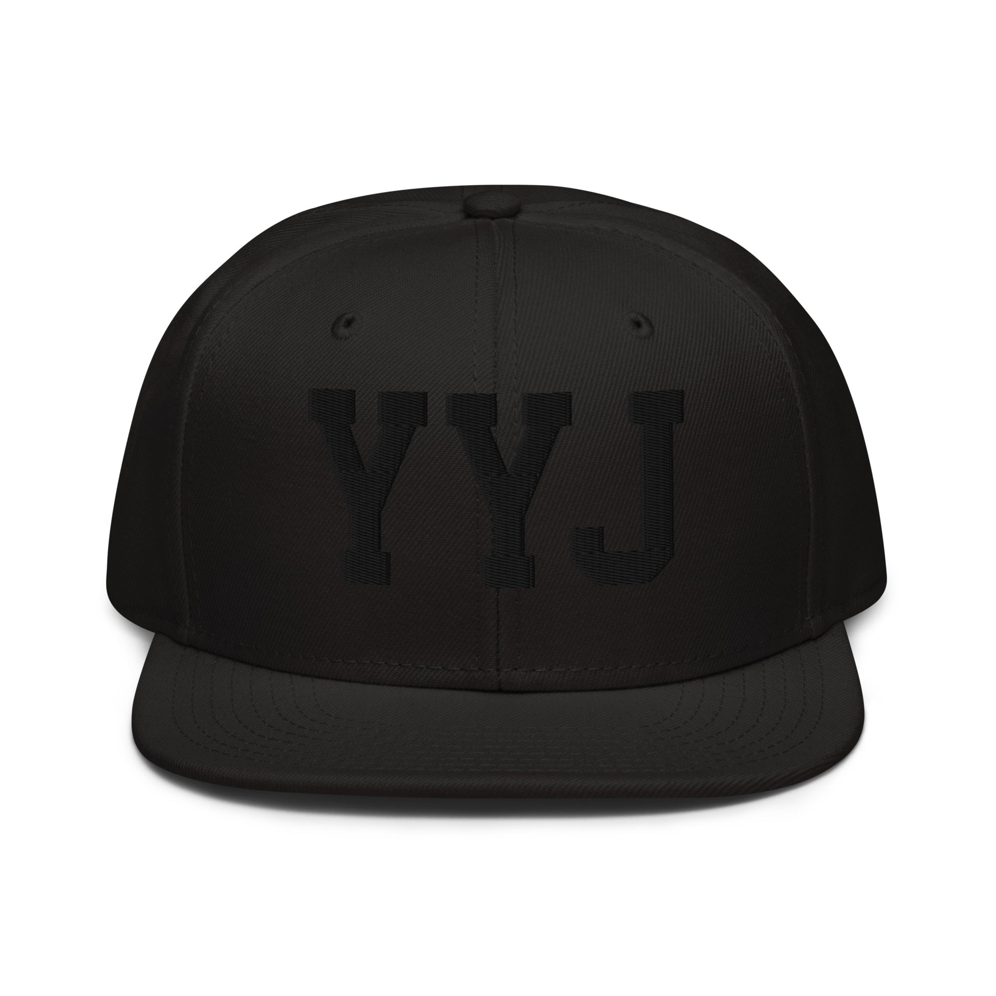 College-Style Wool-Blend Snapback Hat • Black • YYJ Victoria • YHM Designs - Image 07