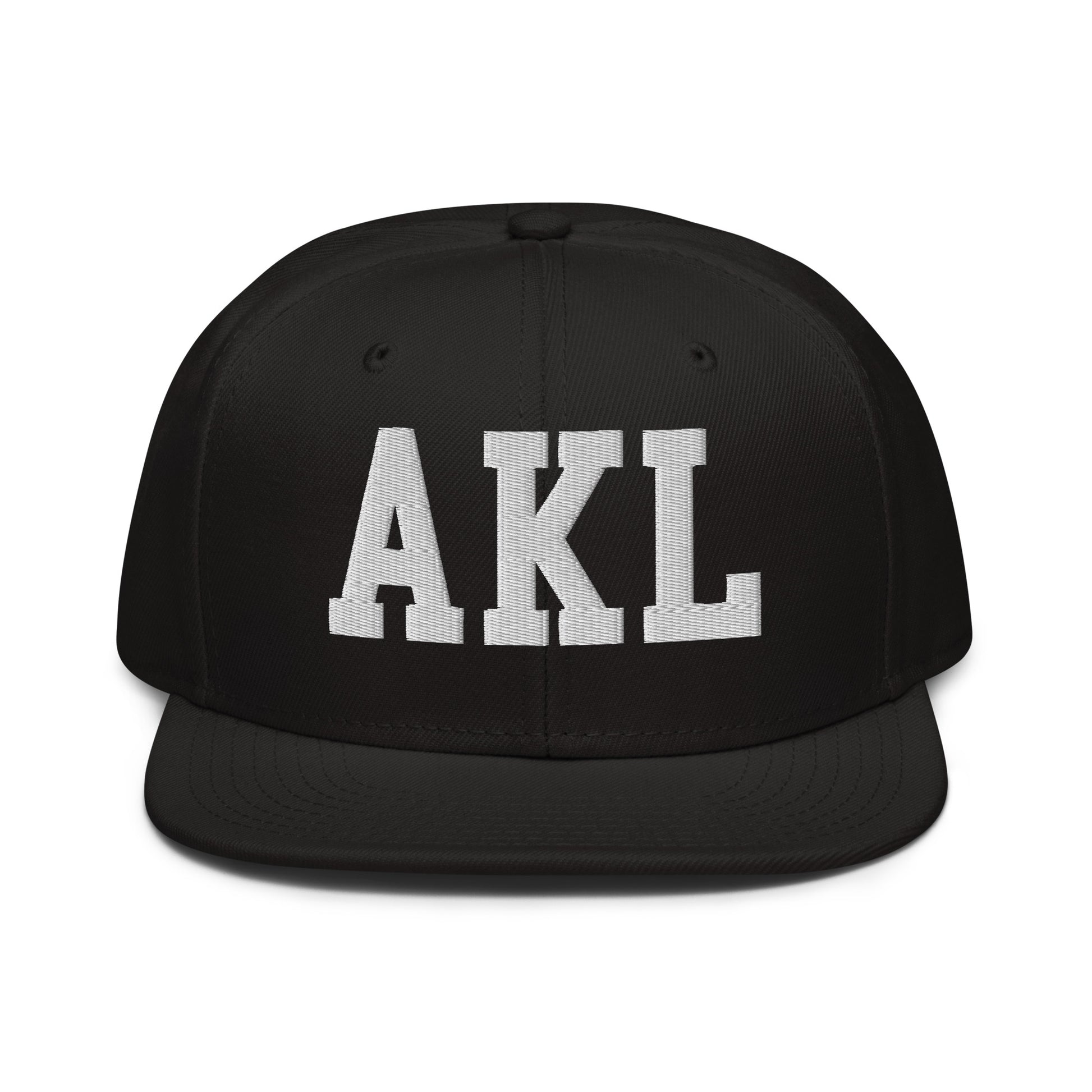 College-Style Wool-Blend Snapback Hat • White • AKL Auckland • YHM Designs - Image 07