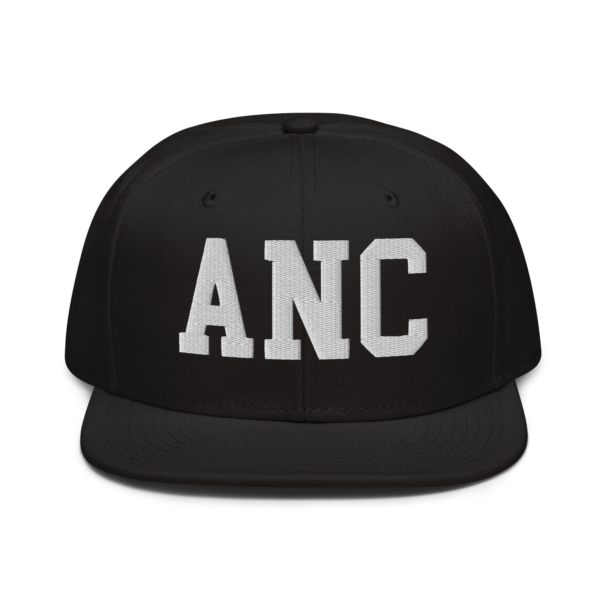 College-Style Wool-Blend Snapback Hat • White • ANC Anchorage • YHM Designs - Image 07
