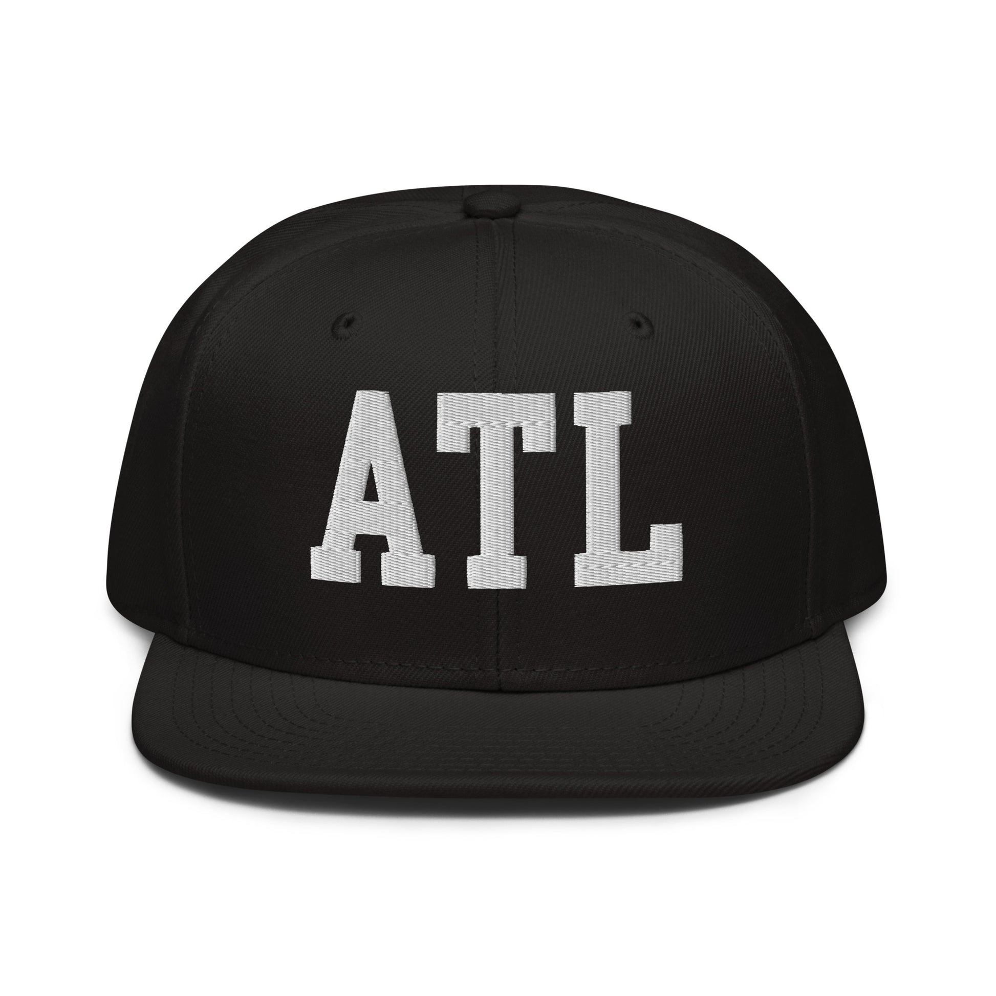 College-Style Wool-Blend Snapback Hat • White • ATL Atlanta • YHM Designs - Image 07