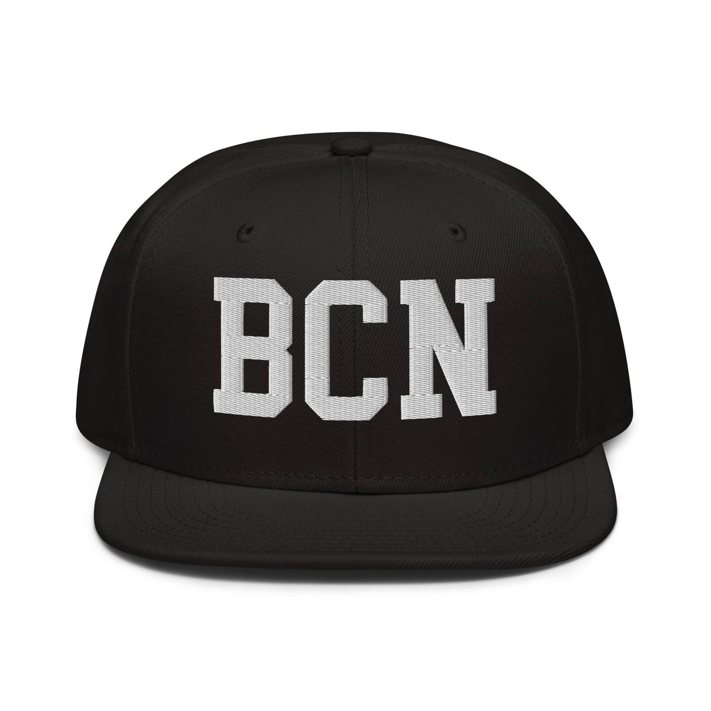 College-Style Wool-Blend Snapback Hat • White • BCN Barcelona • YHM Designs - Image 07
