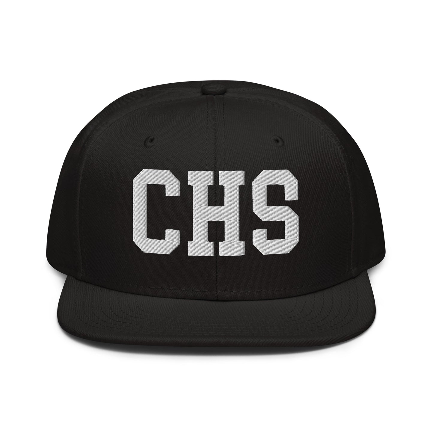 College-Style Wool-Blend Snapback Hat • White • CHS Charleston • YHM Designs - Image 07