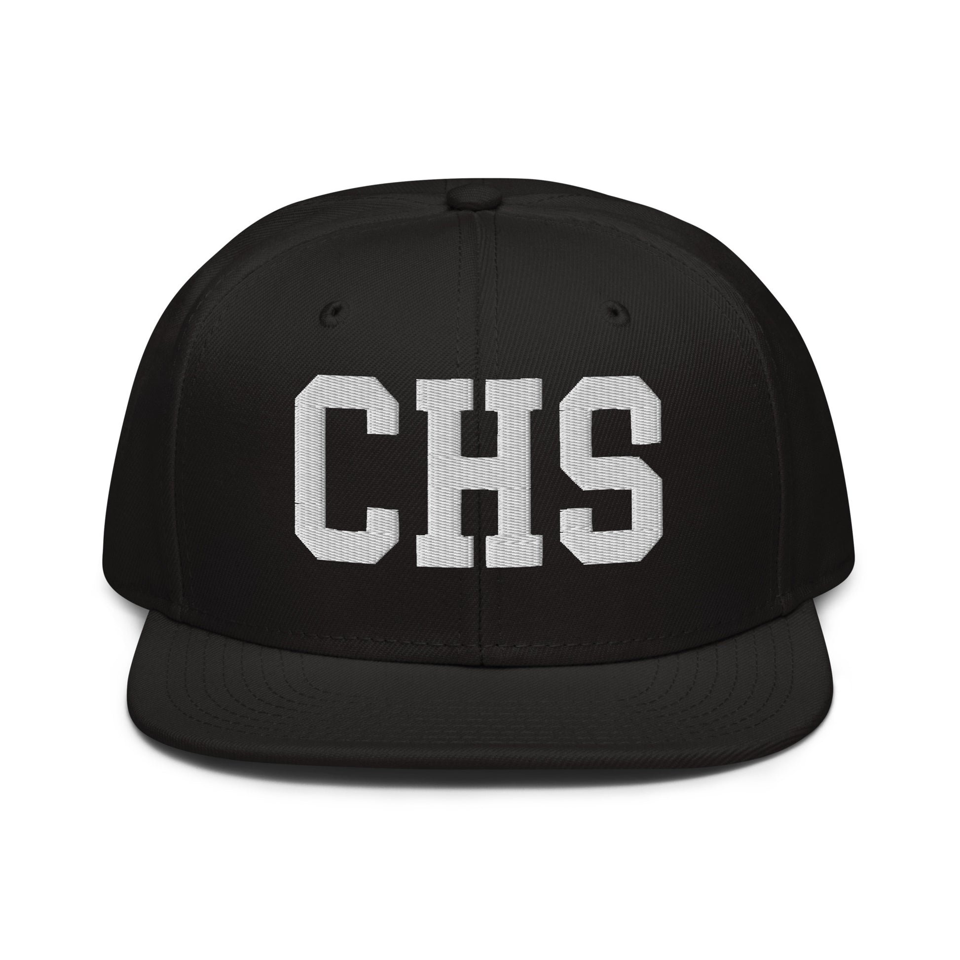 College-Style Wool-Blend Snapback Hat • White • CHS Charleston • YHM Designs - Image 07