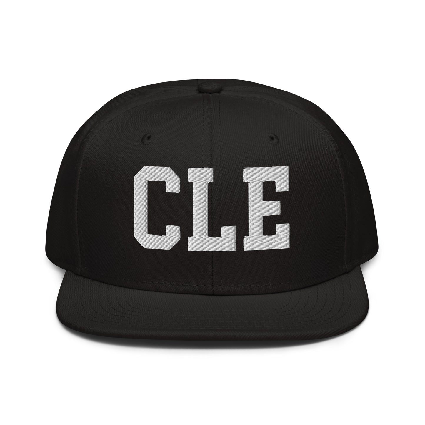 College-Style Wool-Blend Snapback Hat • White • CLE Cleveland • YHM Designs - Image 07