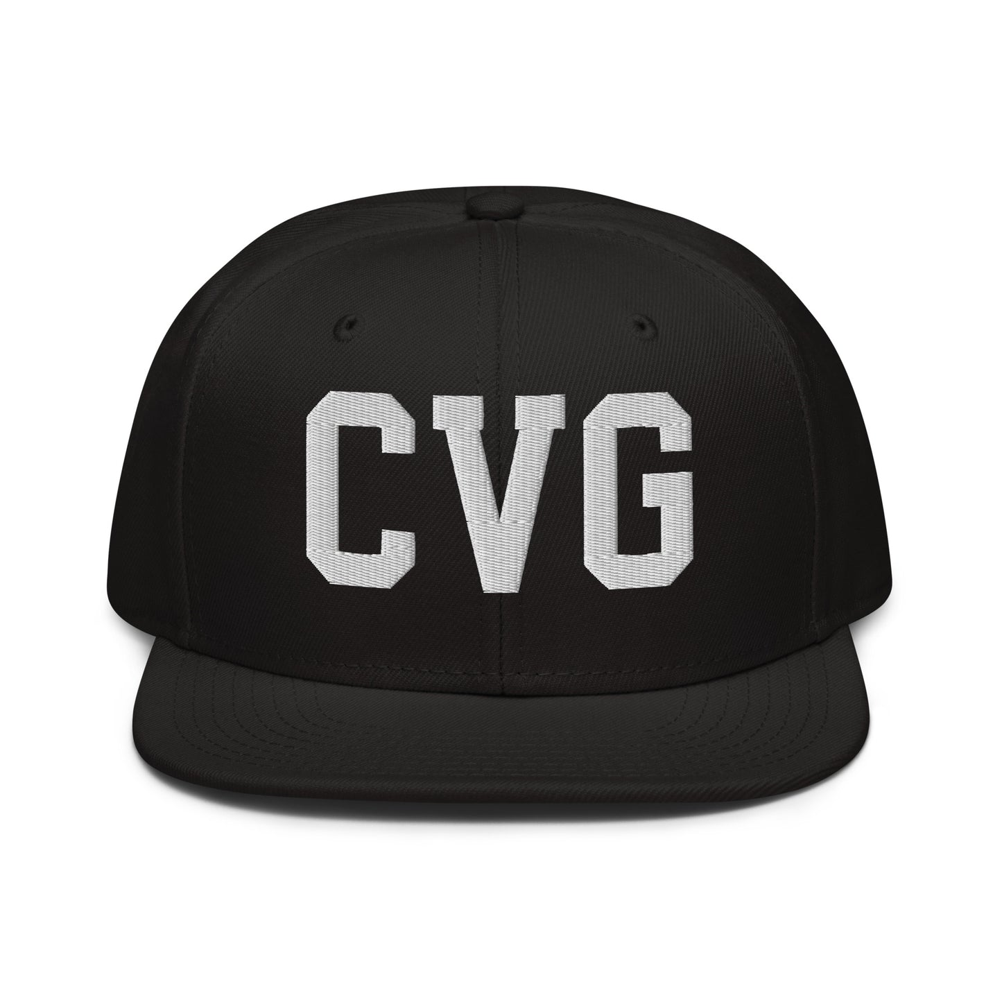 College-Style Wool-Blend Snapback Hat • White • CVG Cincinnati • YHM Designs - Image 07