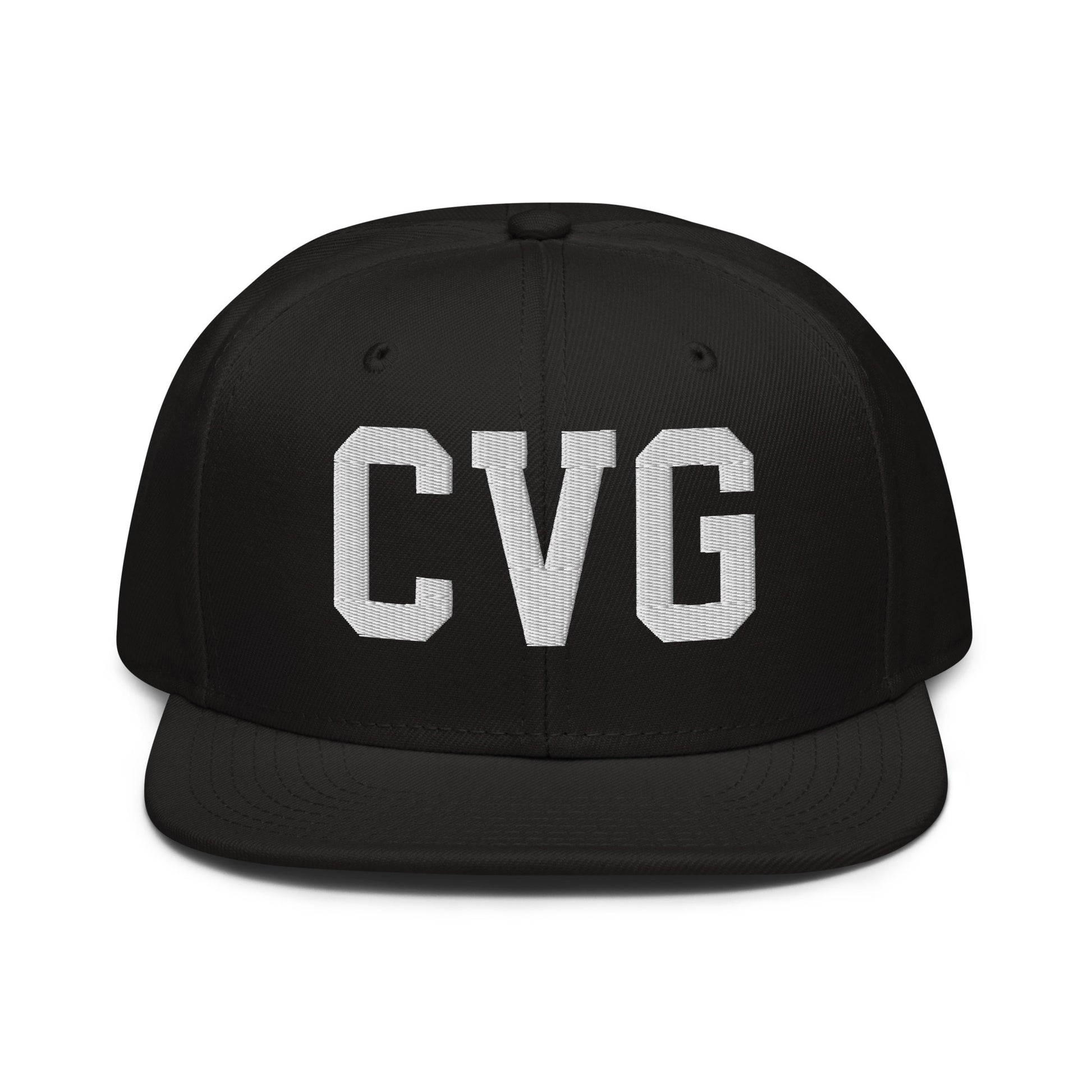 College-Style Wool-Blend Snapback Hat • White • CVG Cincinnati • YHM Designs - Image 07