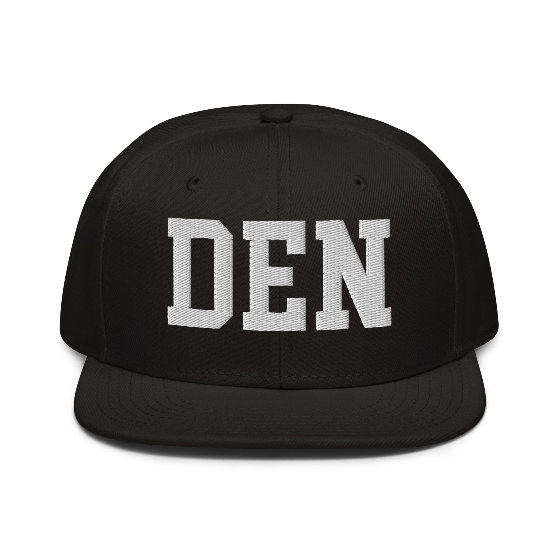 College-Style Wool-Blend Snapback Hat • White • DEN Denver • YHM Designs - Image 07