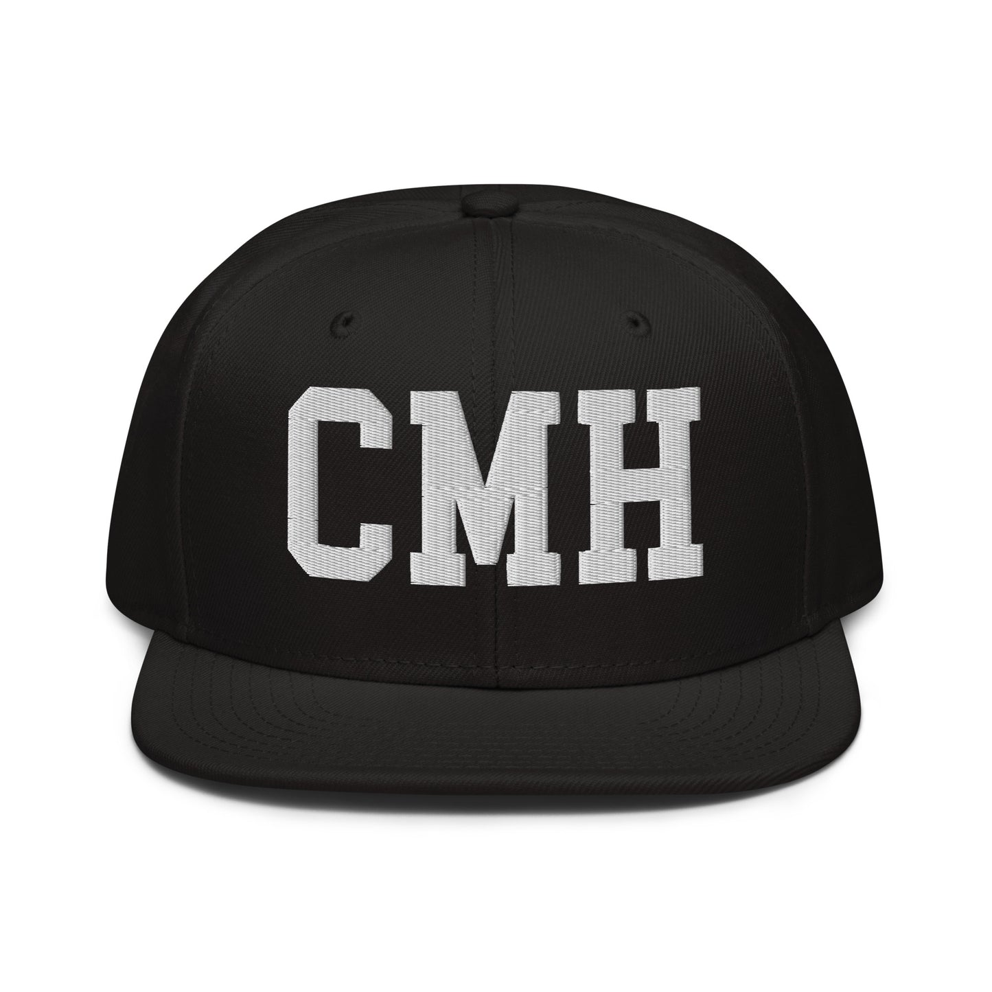 College-Style Wool-Blend Snapback Hat • White • CMH Columbus • YHM Designs - Image 07