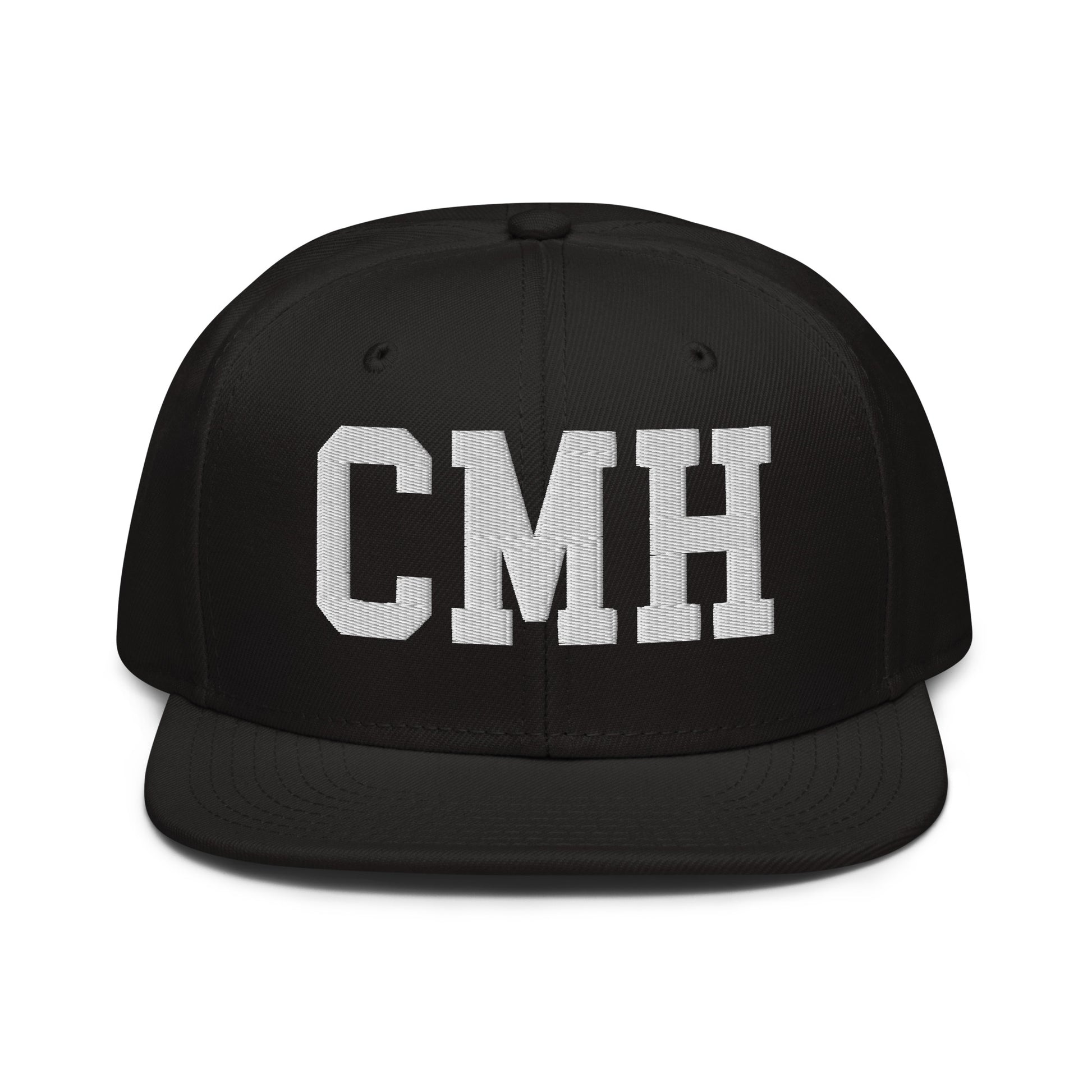 College-Style Wool-Blend Snapback Hat • White • CMH Columbus • YHM Designs - Image 07