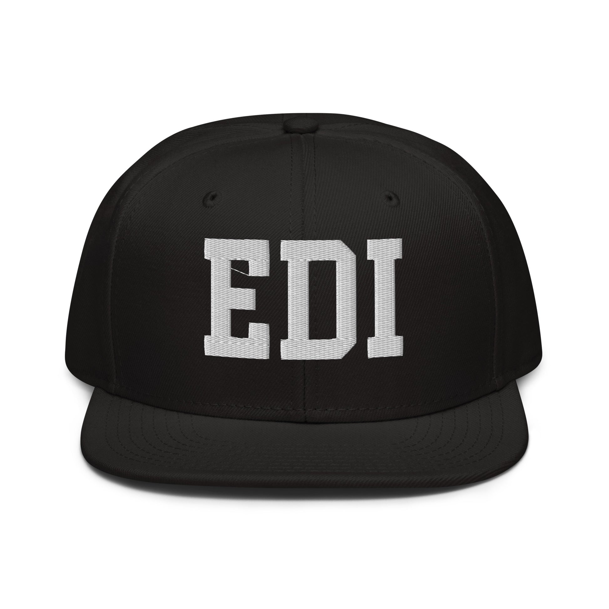 College-Style Wool-Blend Snapback Hat • White • EDI Edinburgh • YHM Designs - Image 07