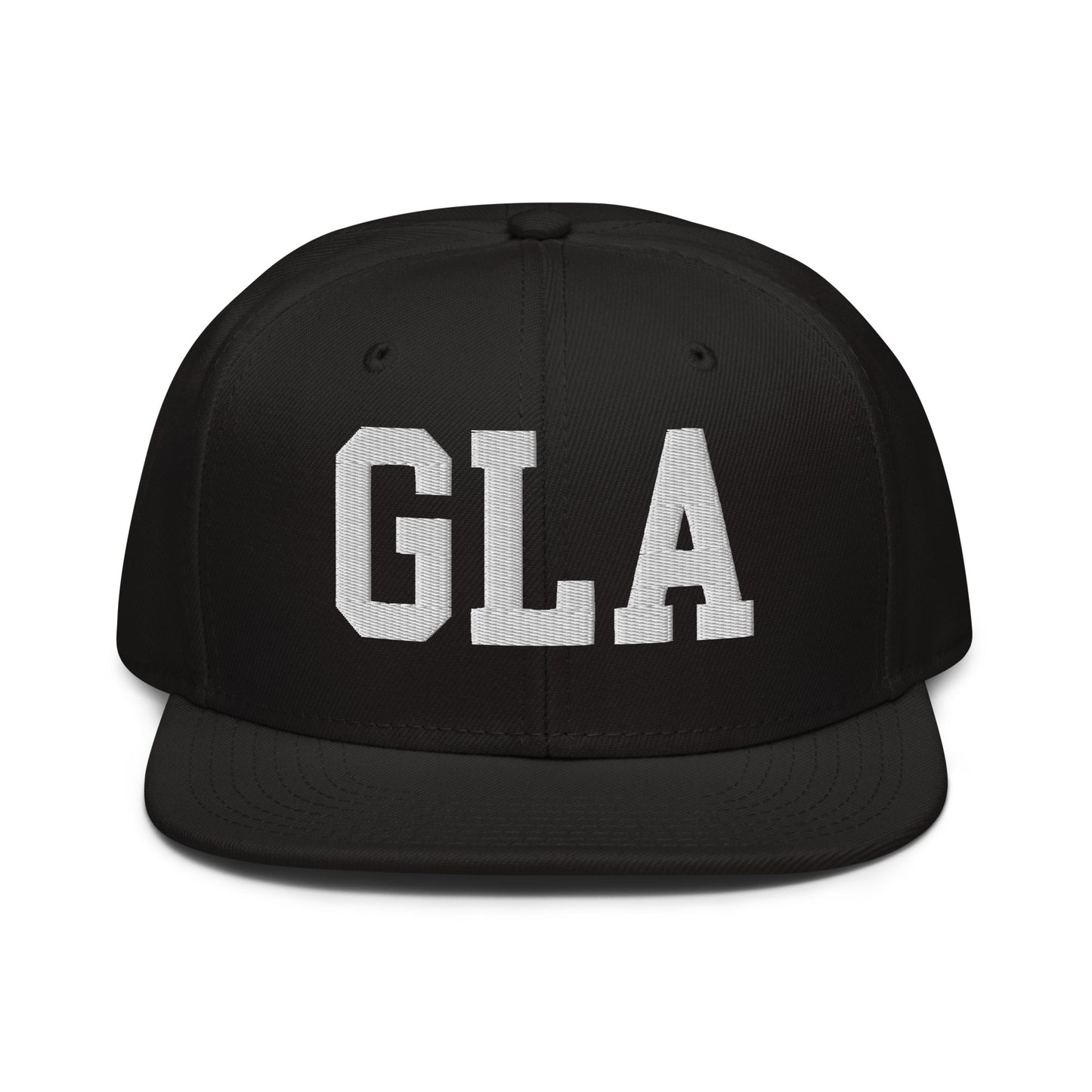 College-Style Wool-Blend Snapback Hat • White • GLA Glasgow • YHM Designs - Image 07