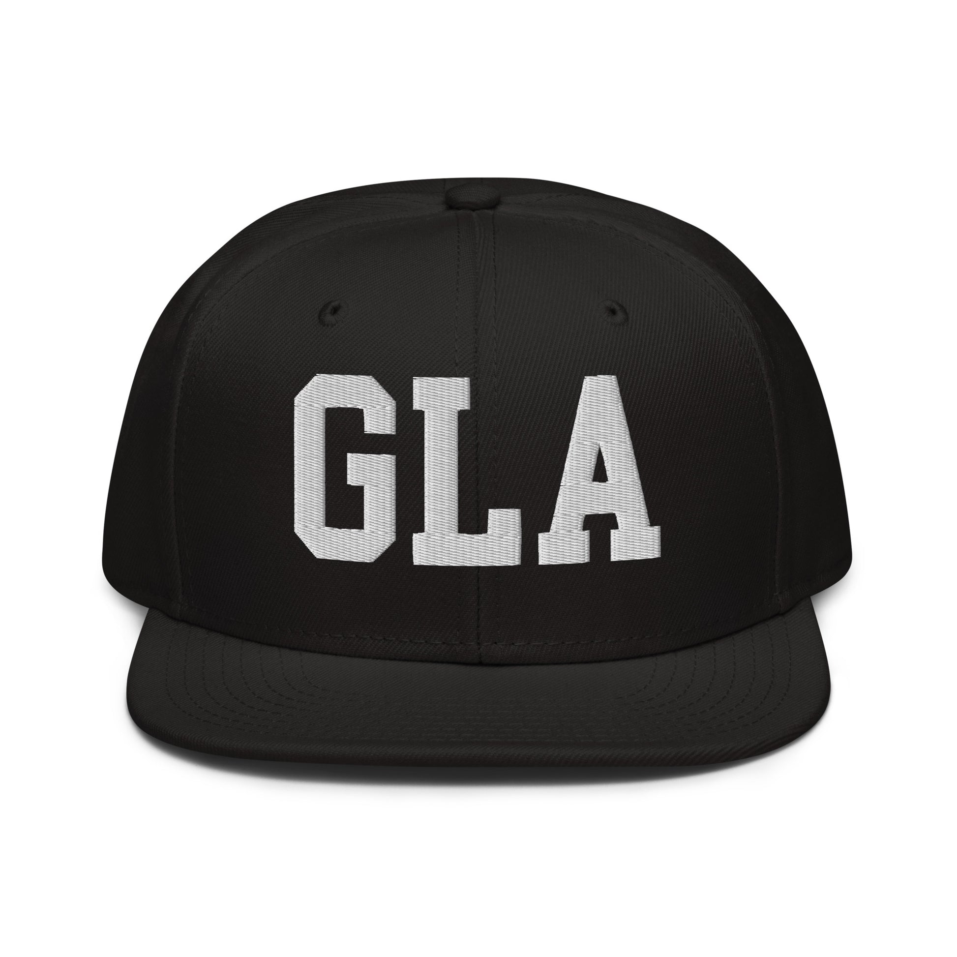 College-Style Wool-Blend Snapback Hat • White • GLA Glasgow • YHM Designs - Image 07