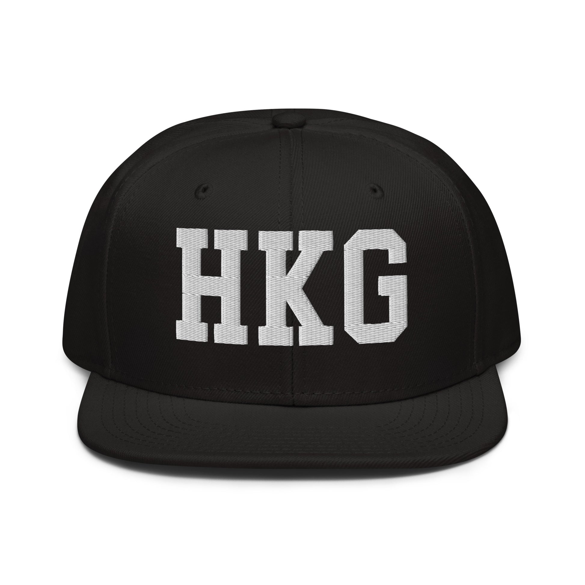 College-Style Wool-Blend Snapback Hat • White • HKG Hong Kong • YHM Designs - Image 07