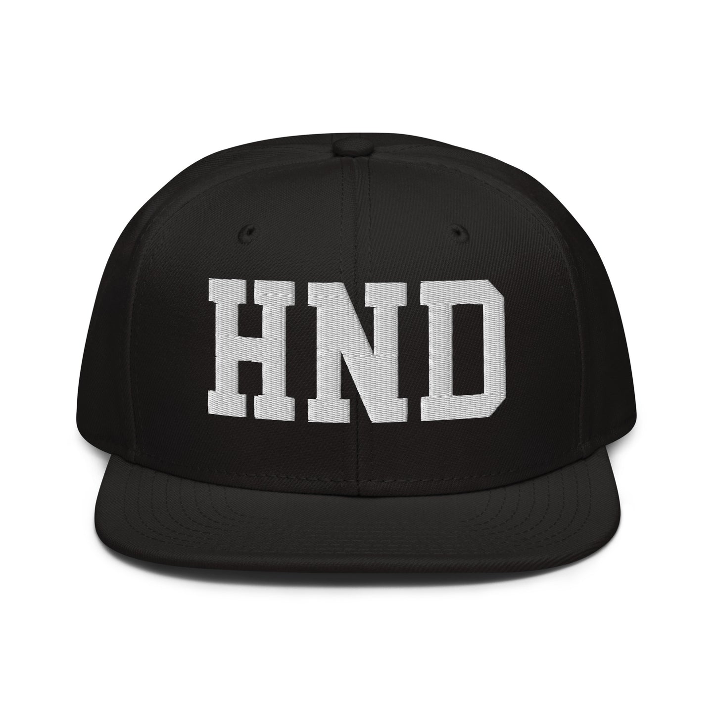 College-Style Wool-Blend Snapback Hat • White • HND Tokyo • YHM Designs - Image 07