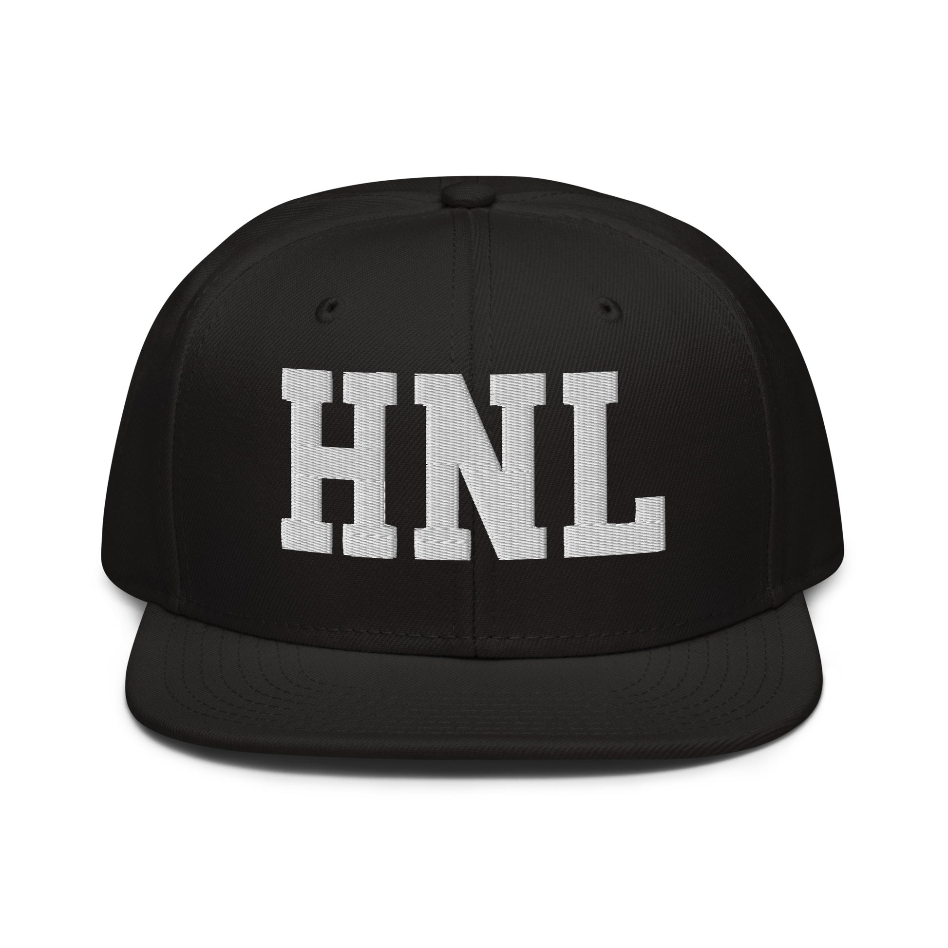 College-Style Wool-Blend Snapback Hat • White • HNL Honolulu • YHM Designs - Image 07