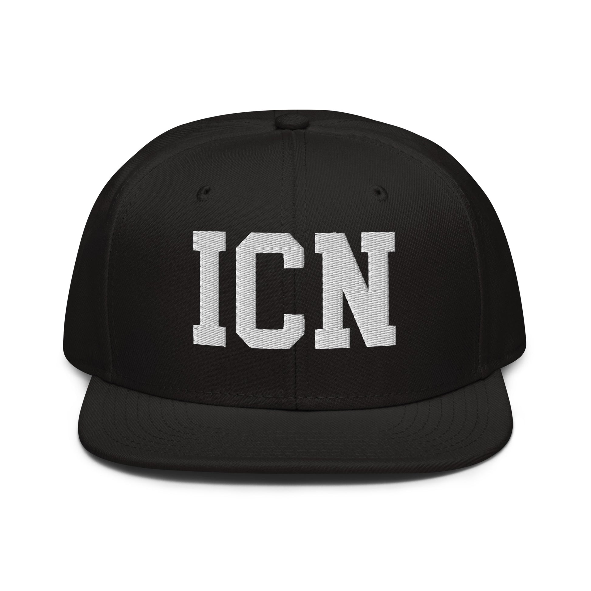 College-Style Wool-Blend Snapback Hat • White • ICN Seoul • YHM Designs - Image 07