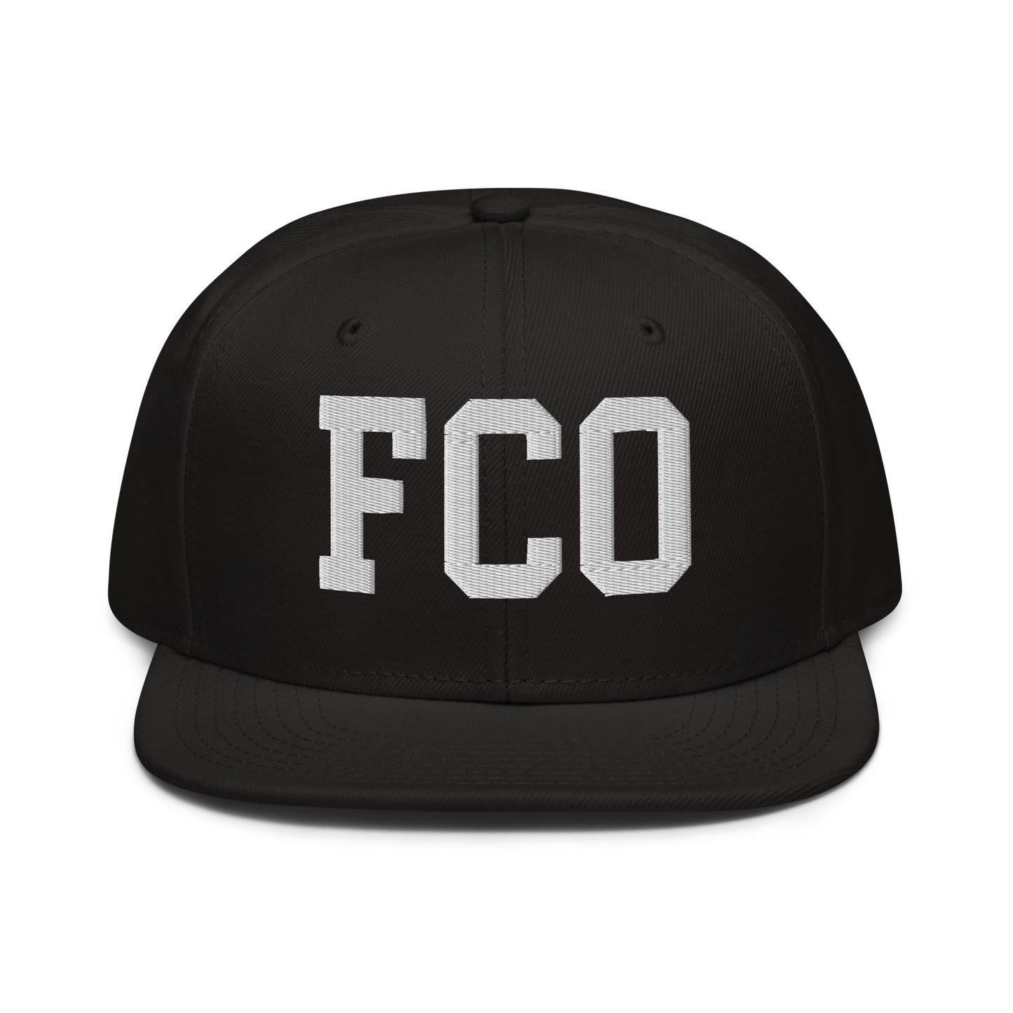 College-Style Wool-Blend Snapback Hat • White • FCO Rome • YHM Designs - Image 07