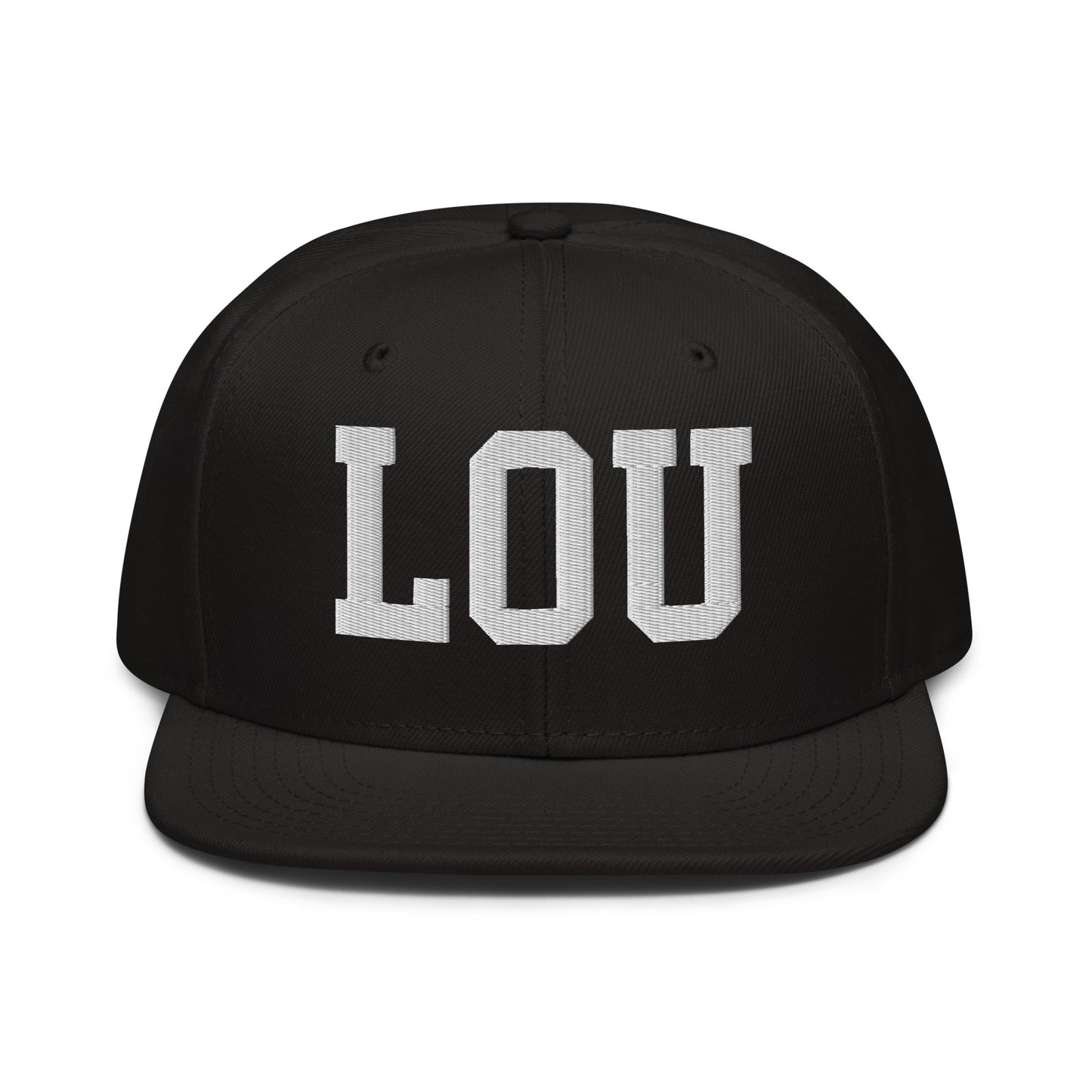 College-Style Wool-Blend Snapback Hat • White • LOU Louisville • YHM Designs - Image 07