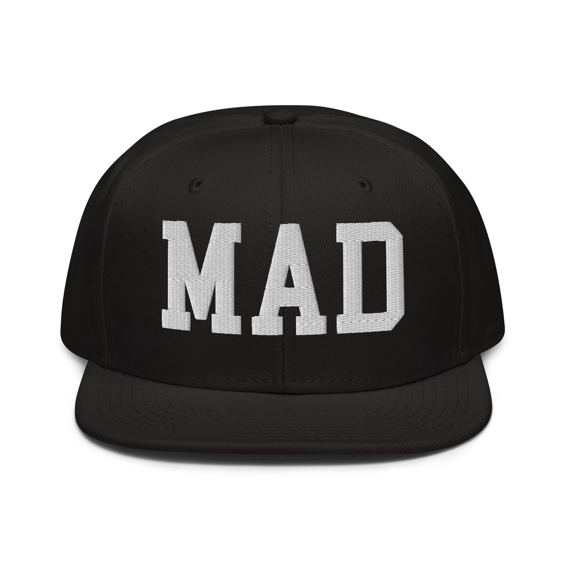 College-Style Wool-Blend Snapback Hat • White • MAD Madrid • YHM Designs - Image 07