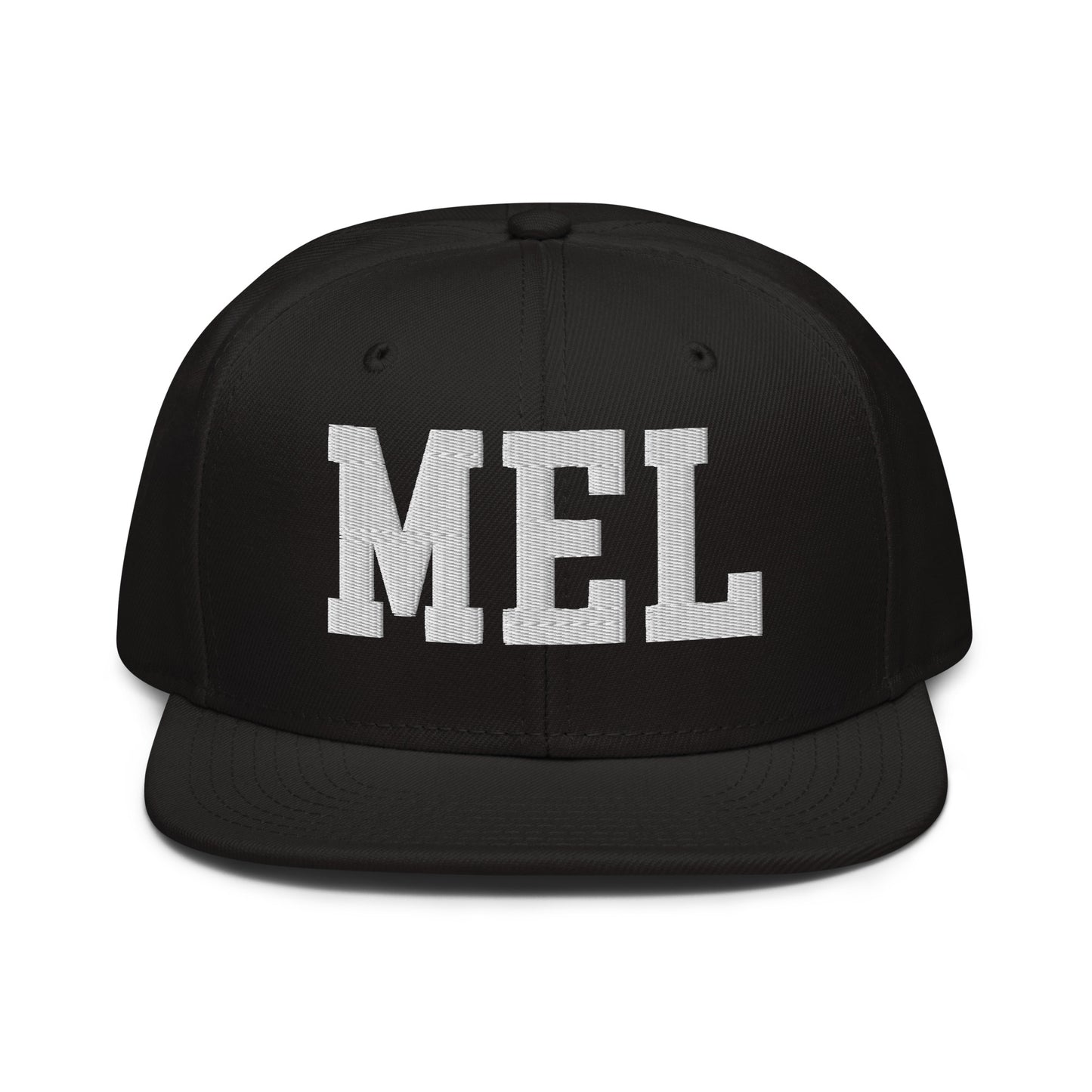 College-Style Wool-Blend Snapback Hat • White • MEL Melbourne • YHM Designs - Image 07